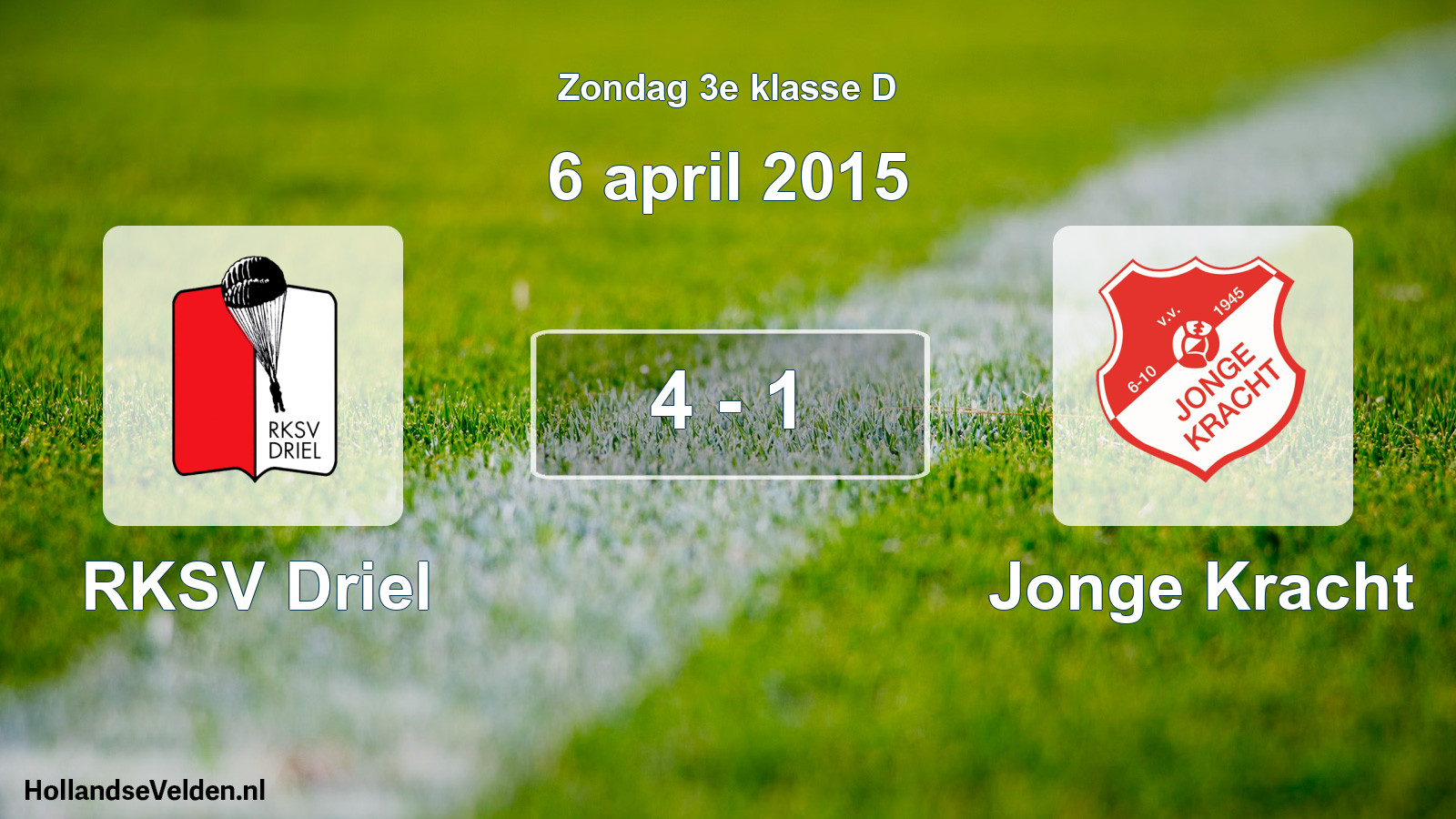 Total number of matches played: RKSV Driel - Jonge Kracht 4 - 1 (6 April 2015)