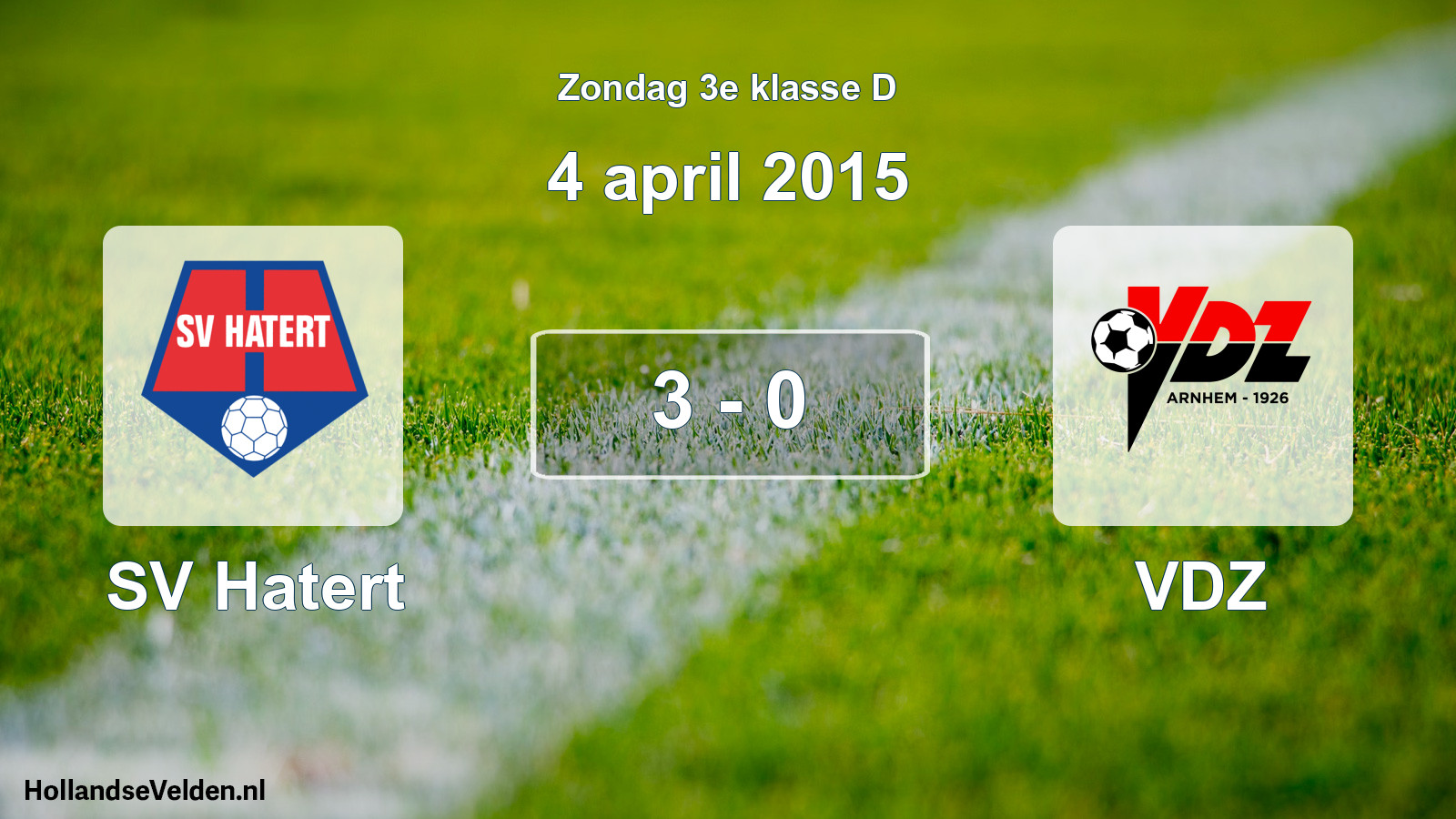 Total number of matches played: SV Hatert - VDZ 3 - 0 (4 April 2015)