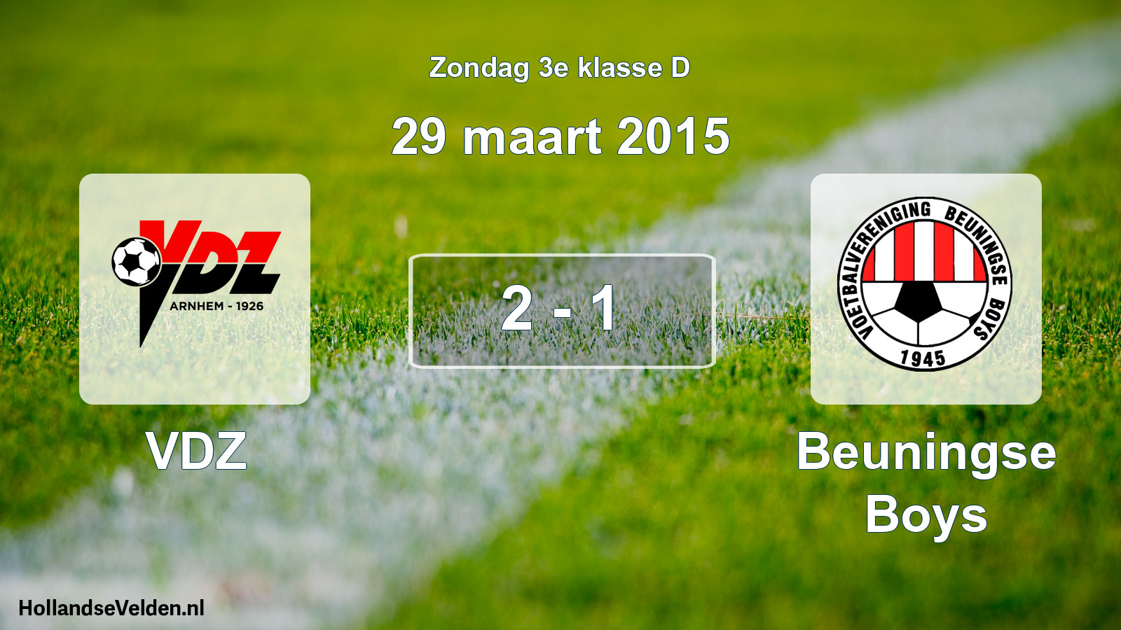 Total number of matches played: VDZ - Beuningse Boys 2 - 1 (29 March 2015)