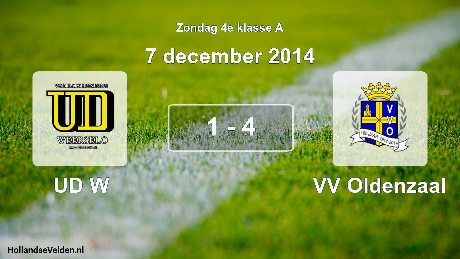 Total number of matches played: UD W - VV Oldenzaal 1 - 4 (7 December 2014)
