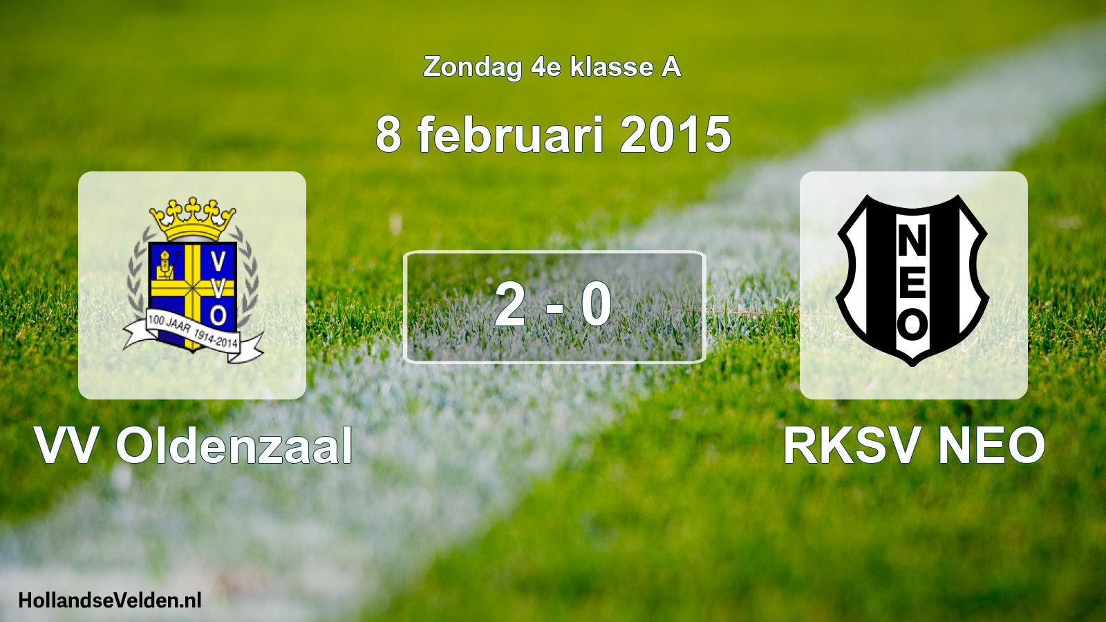Total number of matches played: VV Oldenzaal - RKSV NEO 2 - 0 (8 February 2015)