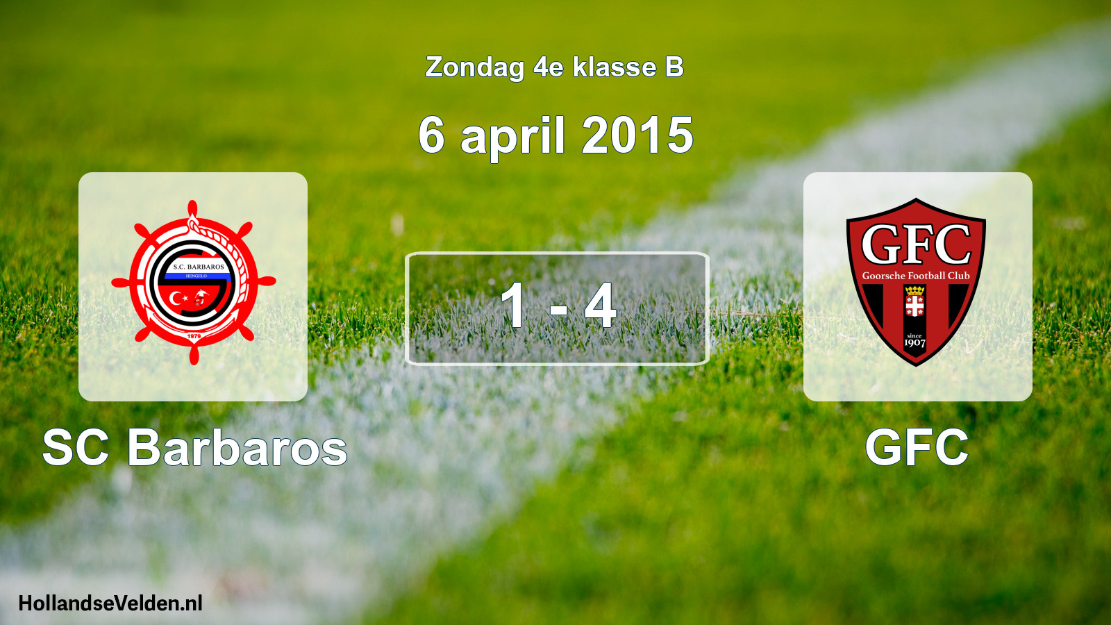Total number of matches played: SC Barbaros - GFC 1 - 4 (6 April 2015)