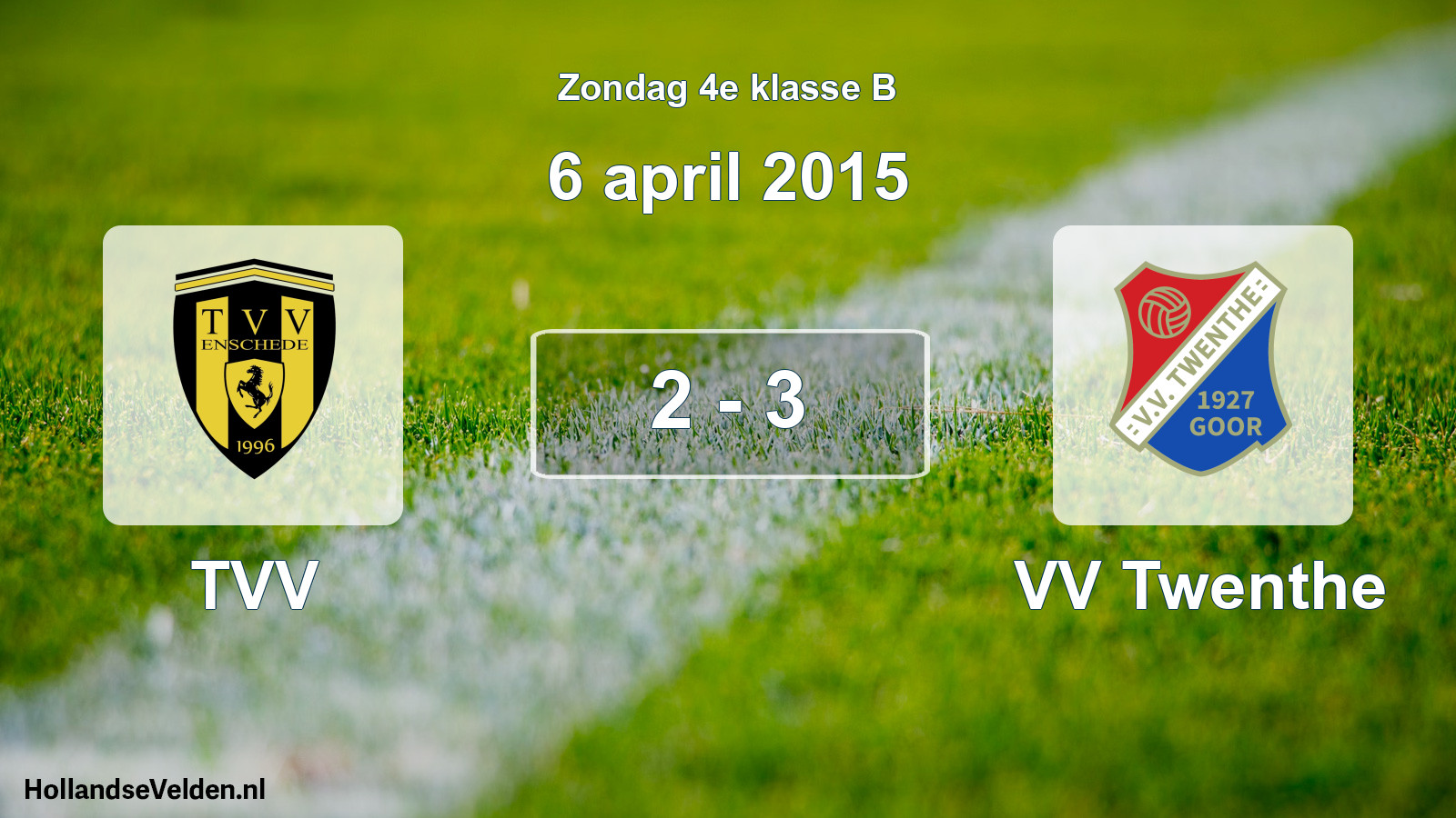 Total number of matches played: TVV - VV Twenthe 2 - 3 (6 April 2015)