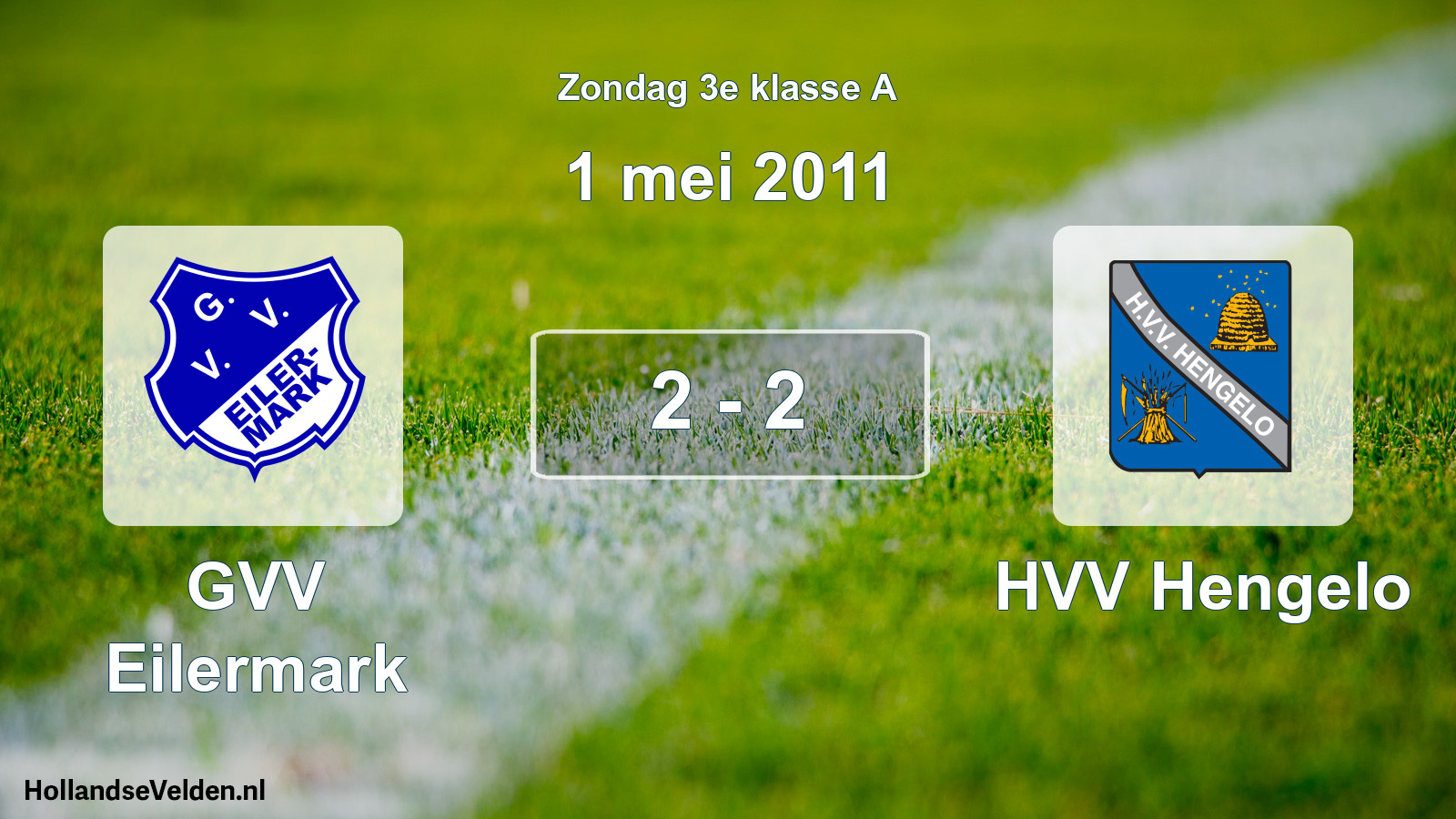 Total number of matches played: GVV Eilermark - HVV Hengelo 2 - 2 (1 May 2011)