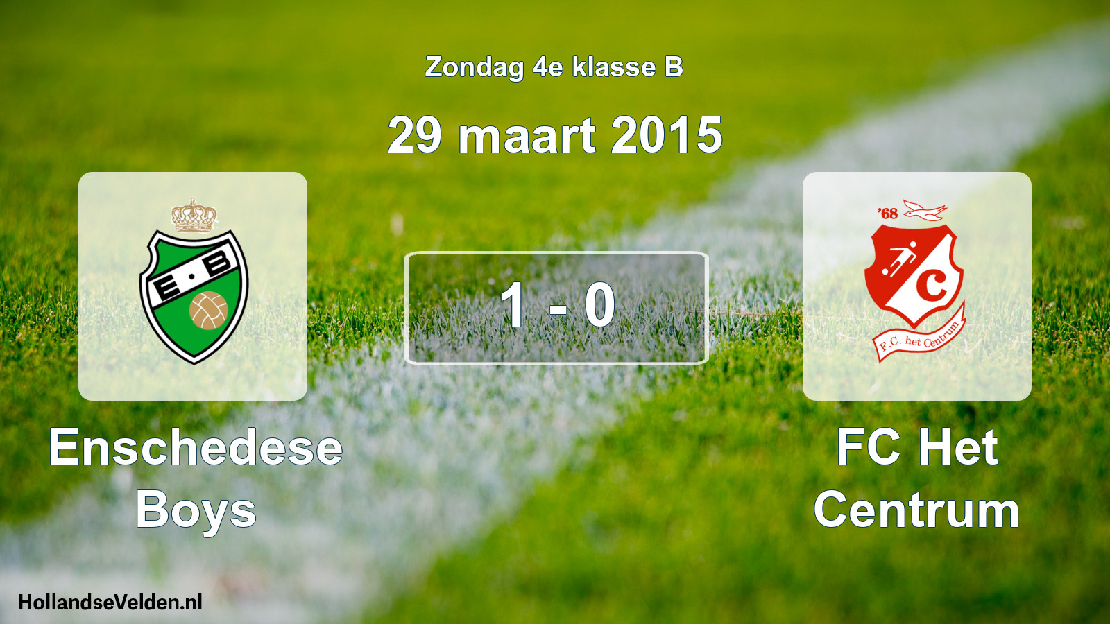 Total number of matches played: Enschedese Boys - FC Het Centrum 1 - 0 (29 March 2015)
