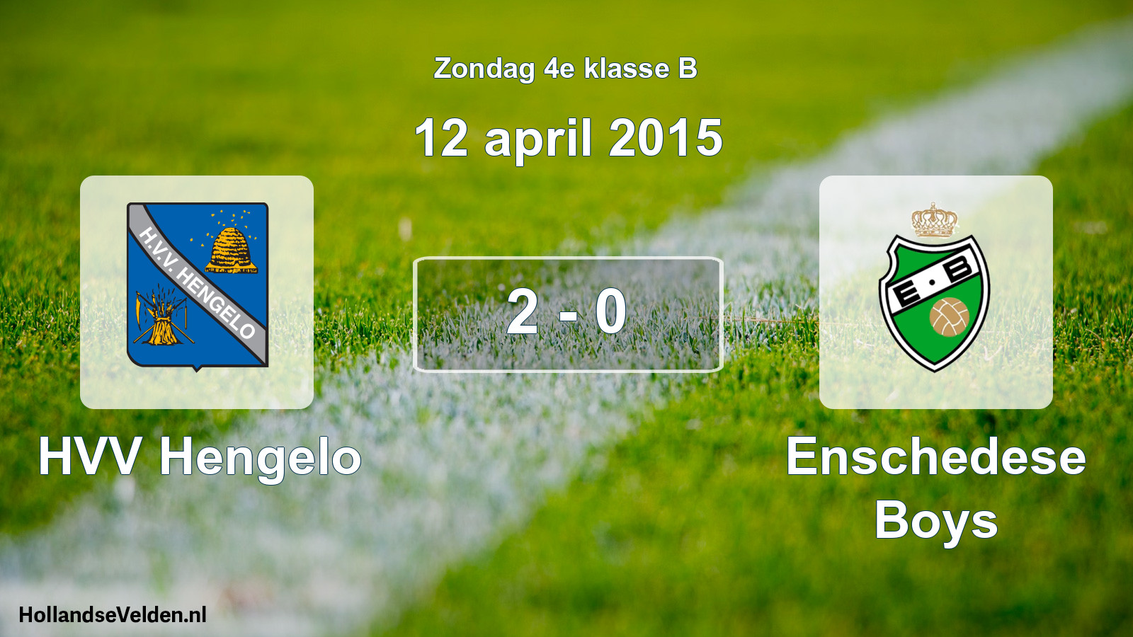 Total number of matches played: HVV Hengelo - Enschedese Boys 2 - 0 (12 April 2015)