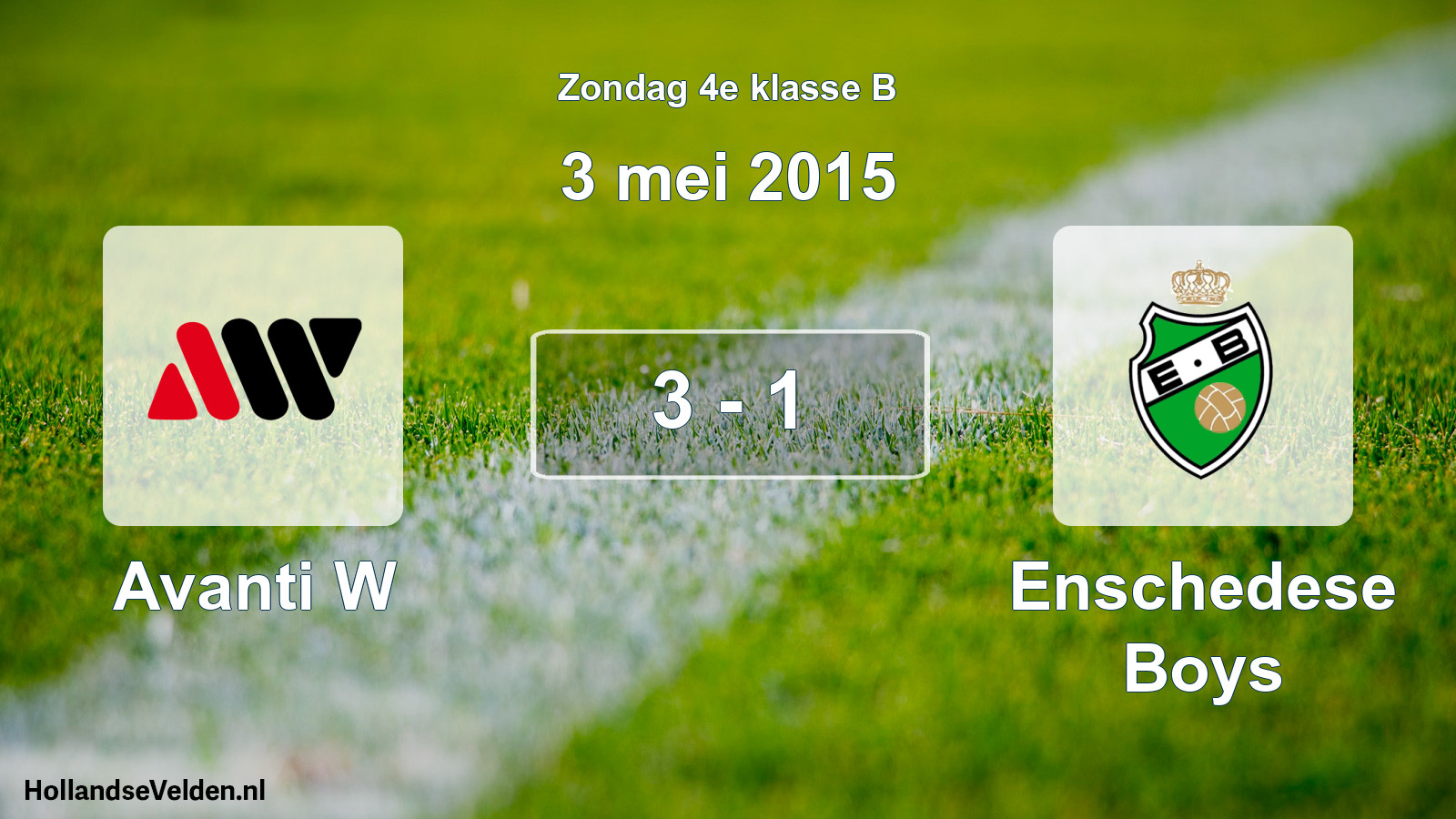 Total number of matches played: Avanti W - Enschedese Boys 3 - 1 (3 May 2015)