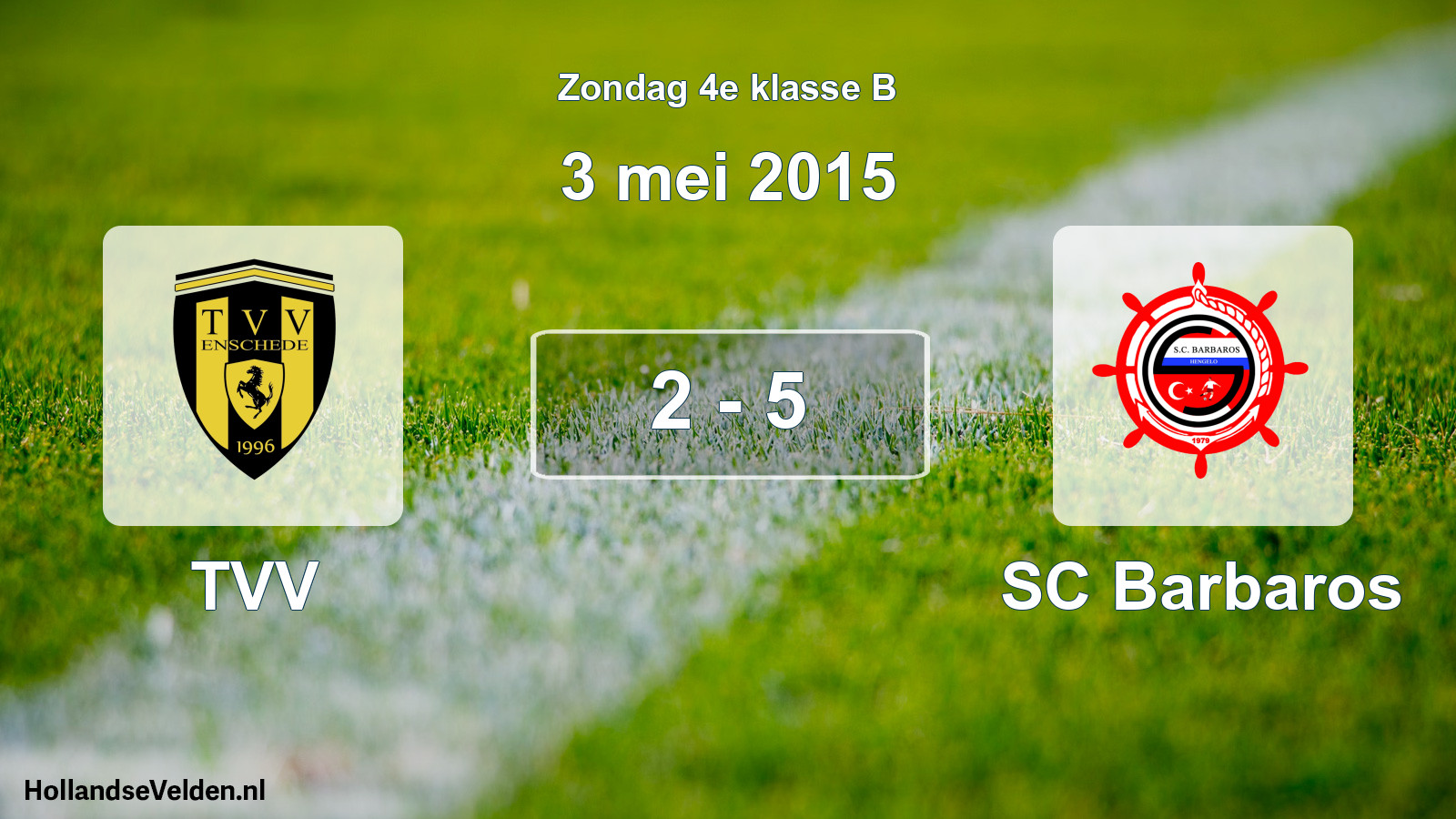 Total number of matches played: TVV - SC Barbaros 2 - 5 (3 May 2015)