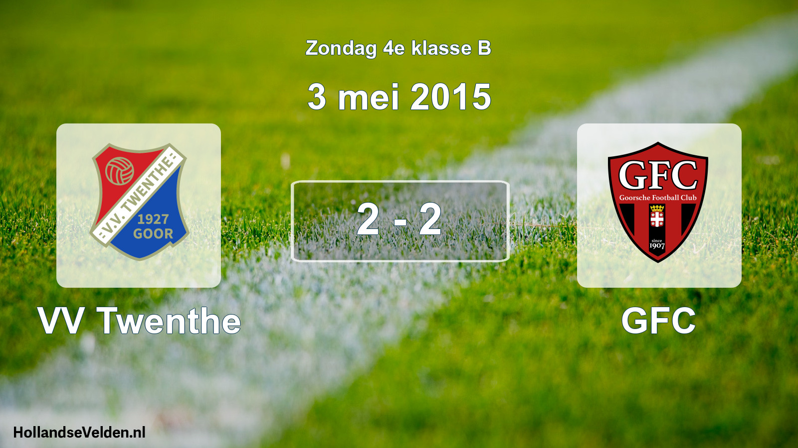Total number of matches played: VV Twenthe - GFC 2 - 2 (3 May 2015)