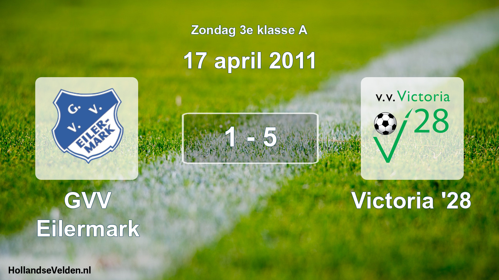 Total number of matches played: GVV Eilermark - Victoria '28 1 - 5 (17 April 2011)