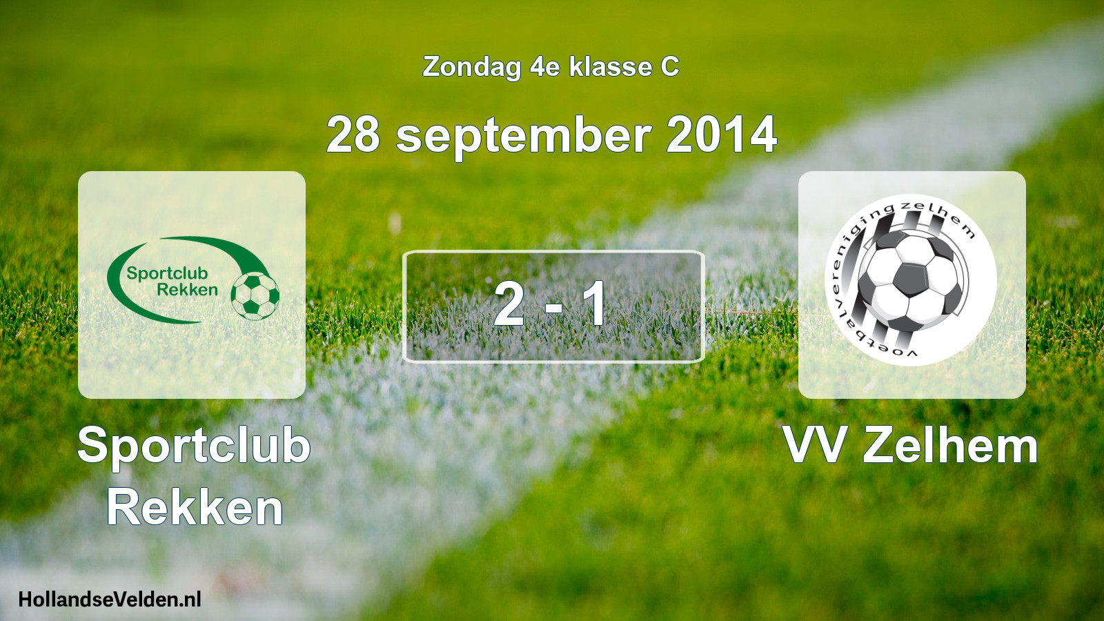 Total number of matches played: Sportclub Rekken - VV Zelhem 2 - 1 (28 September 2014)
