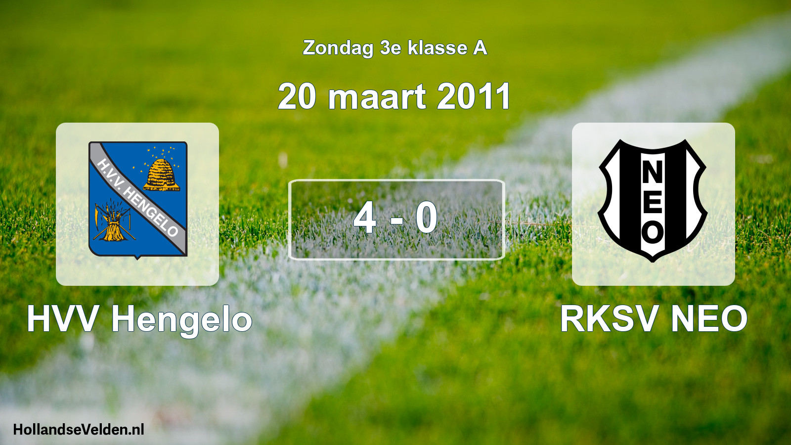 Total number of matches played: HVV Hengelo - RKSV NEO 4 - 0 (20 March 2011)