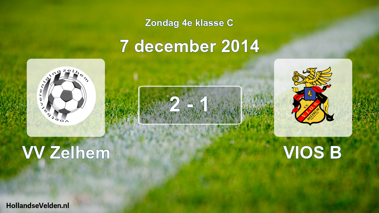 Total number of matches played: VV Zelhem - VIOS B 2 - 1 (7 December 2014)