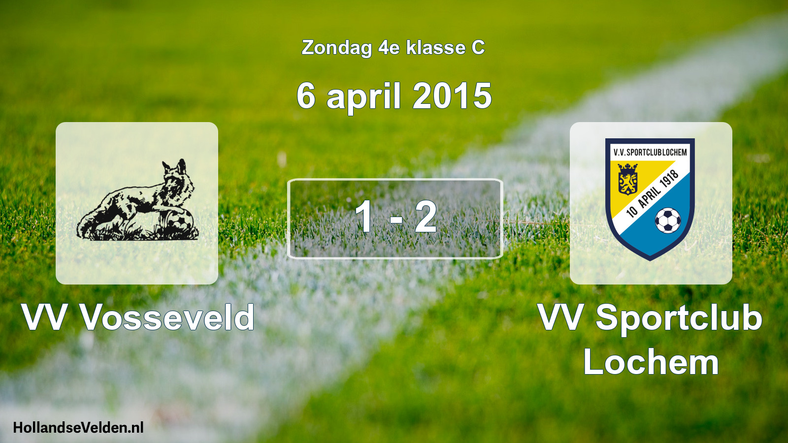 Total number of matches played: VV Vosseveld - VV Sportclub Lochem 1 - 2 (6 April 2015)