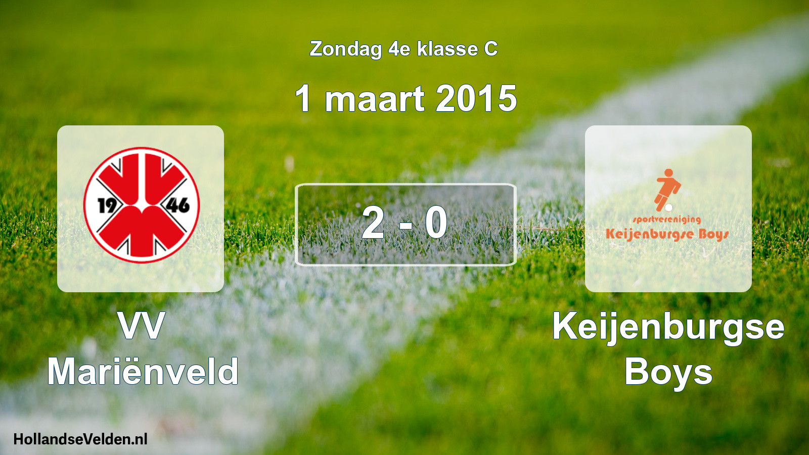 Total number of matches played: VV Mariënveld - Keijenburgse Boys 2 - 0 (1 March 2015)