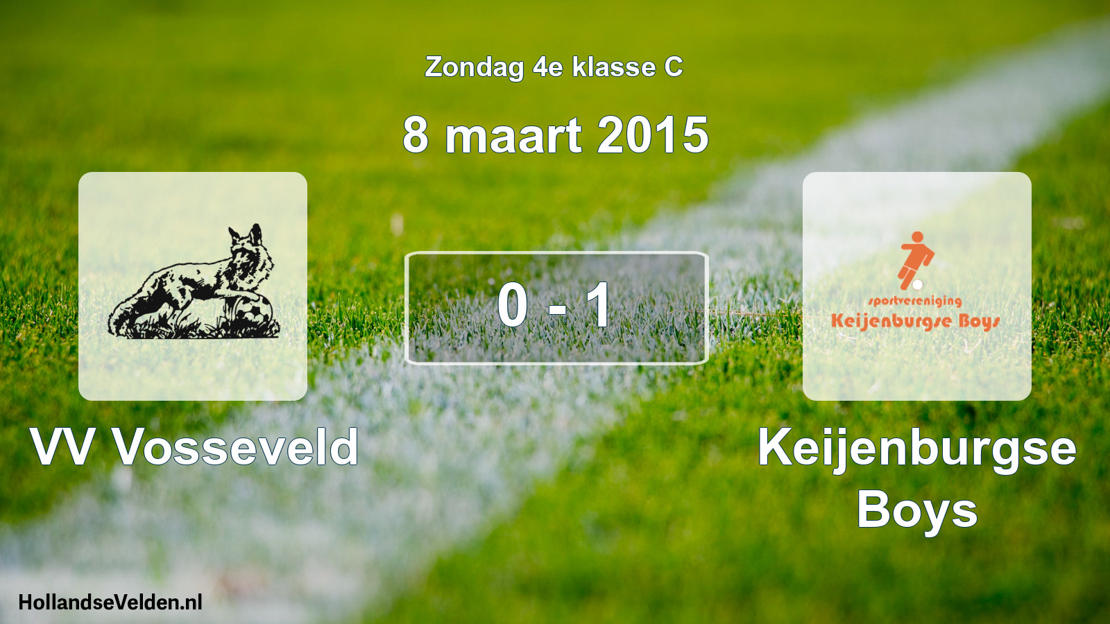 Total number of matches played: VV Vosseveld - Keijenburgse Boys 0 - 1 (8 March 2015)