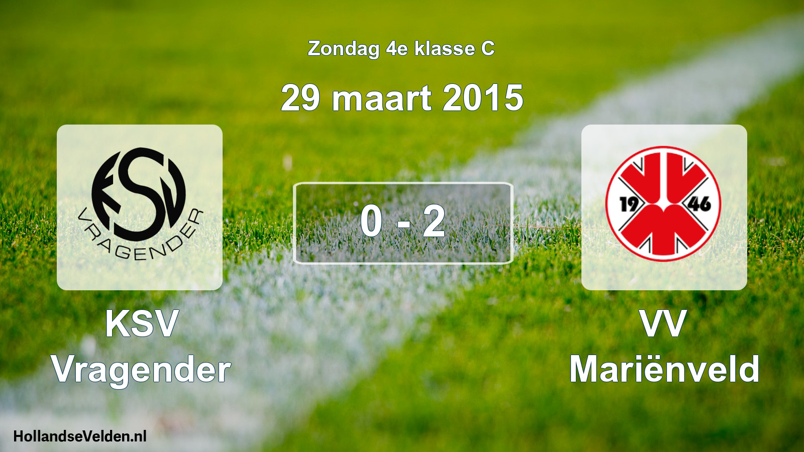 Total number of matches played: KSV Vragender - VV Mariënveld 0 - 2 (29 March 2015)