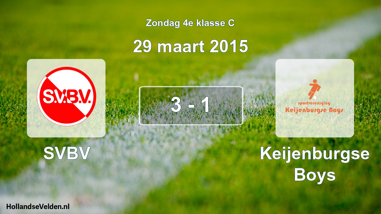 Total number of matches played: SVBV - Keijenburgse Boys 3 - 1 (29 March 2015)