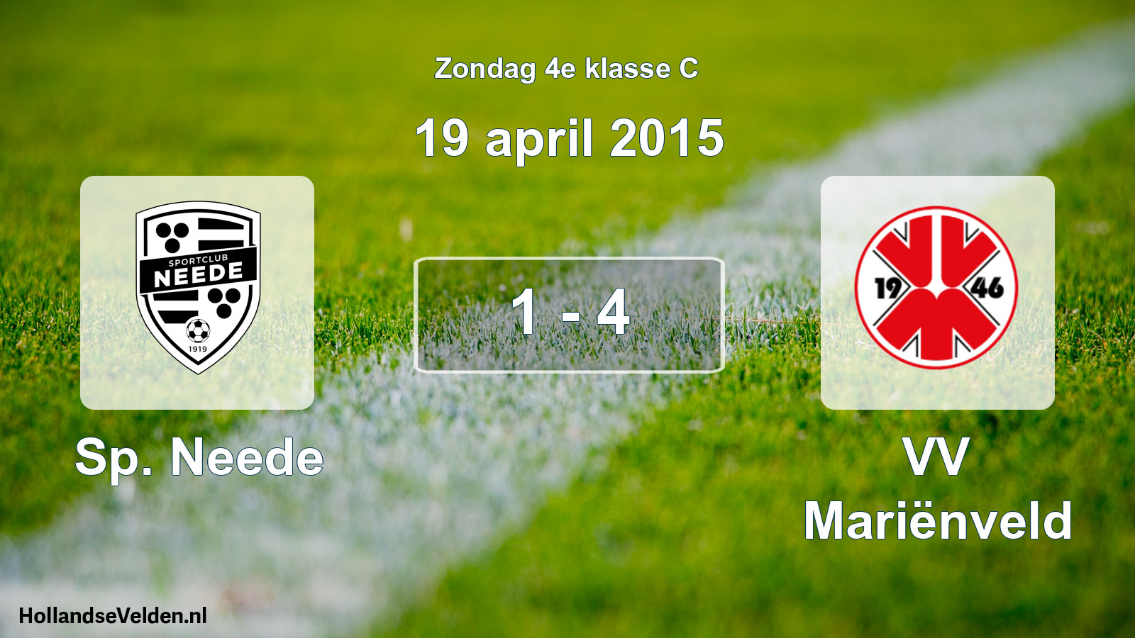 Total number of matches played: Sp. Neede - VV Mariënveld 1 - 4 (19 April 2015)