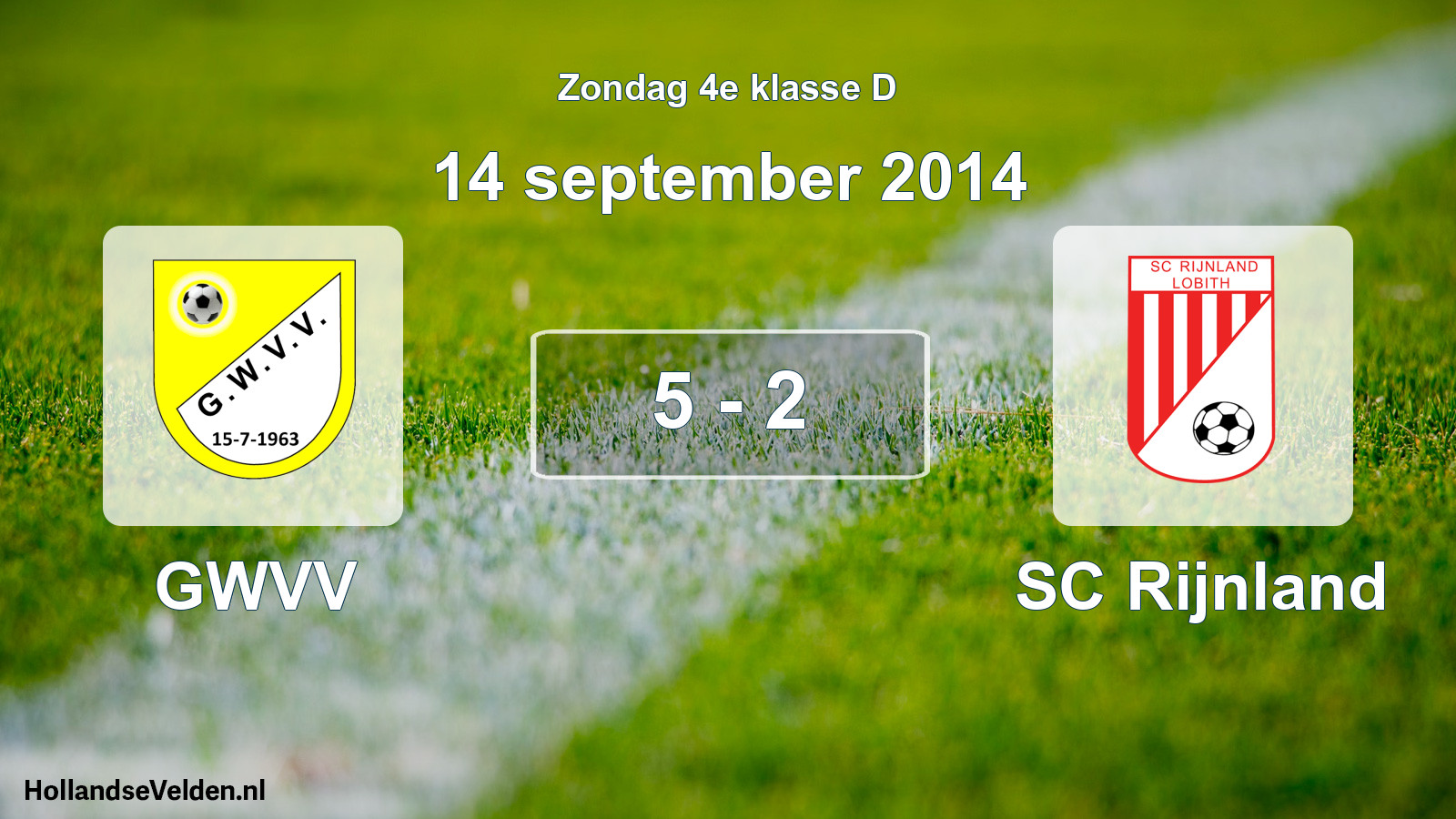 Total number of matches played: GWVV - SC Rijnland 5 - 2 (14 September 2014)