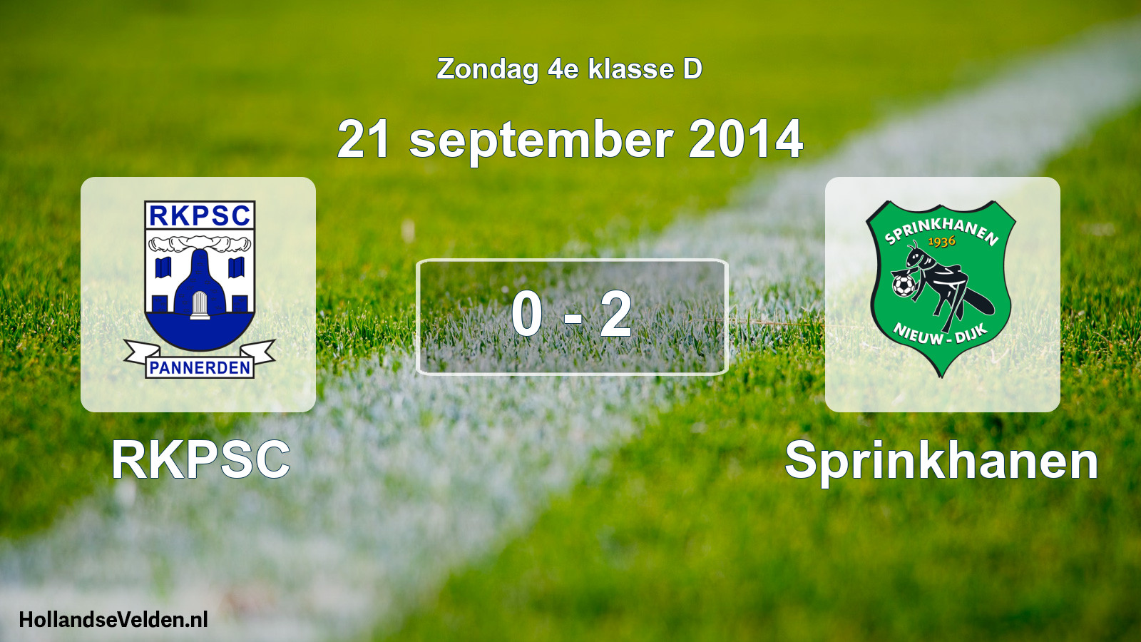 Total number of matches played: RKPSC - Sprinkhanen 0 - 2 (21 September 2014)