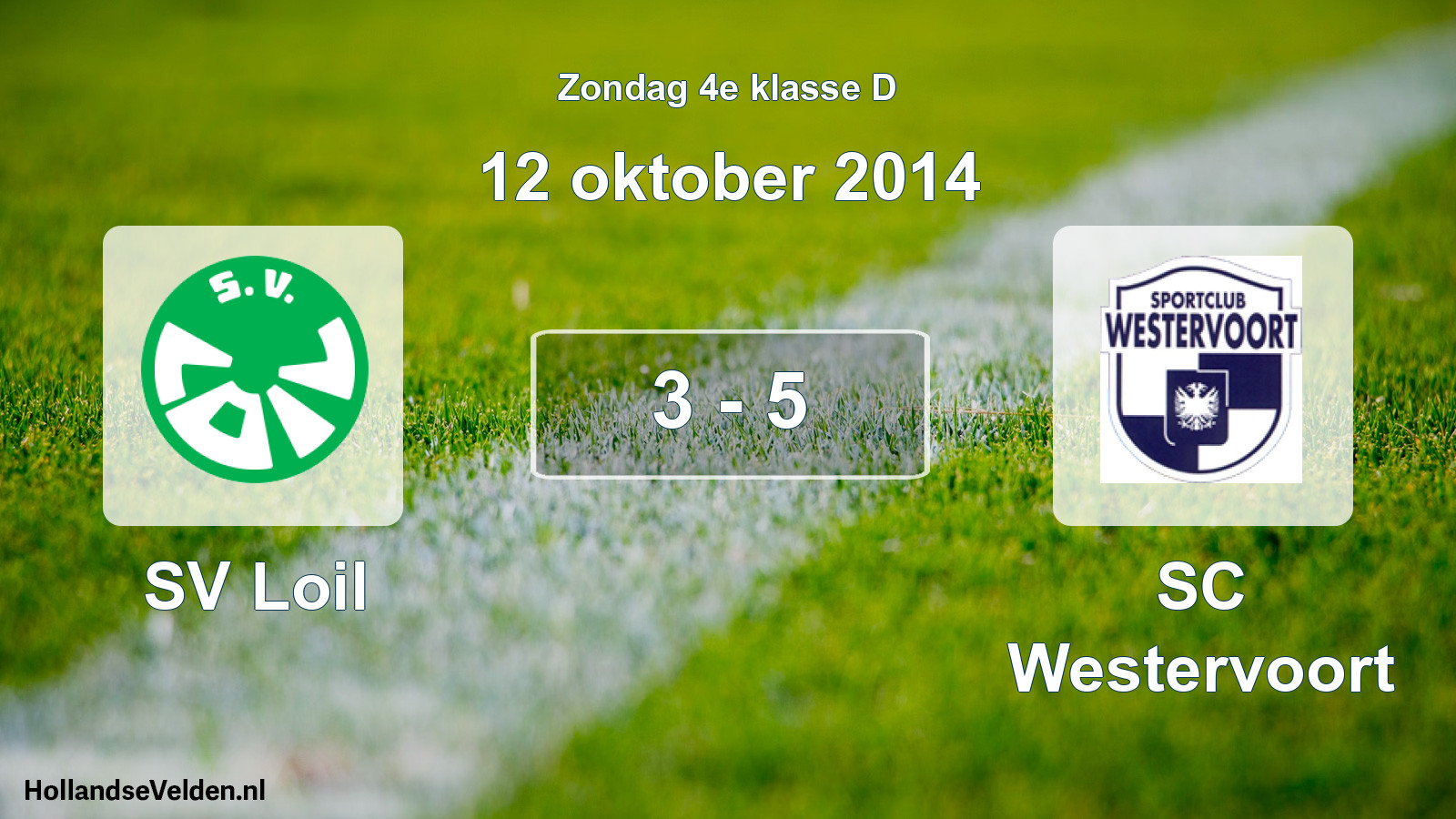 Total number of matches played: SV Loil - SC Westervoort 3 - 5 (12 October 2014)