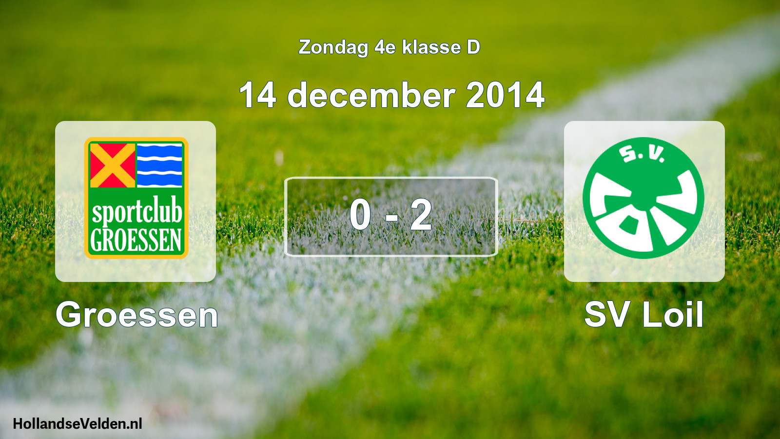 Total number of matches played: Groessen - SV Loil 0 - 2 (14 December 2014)