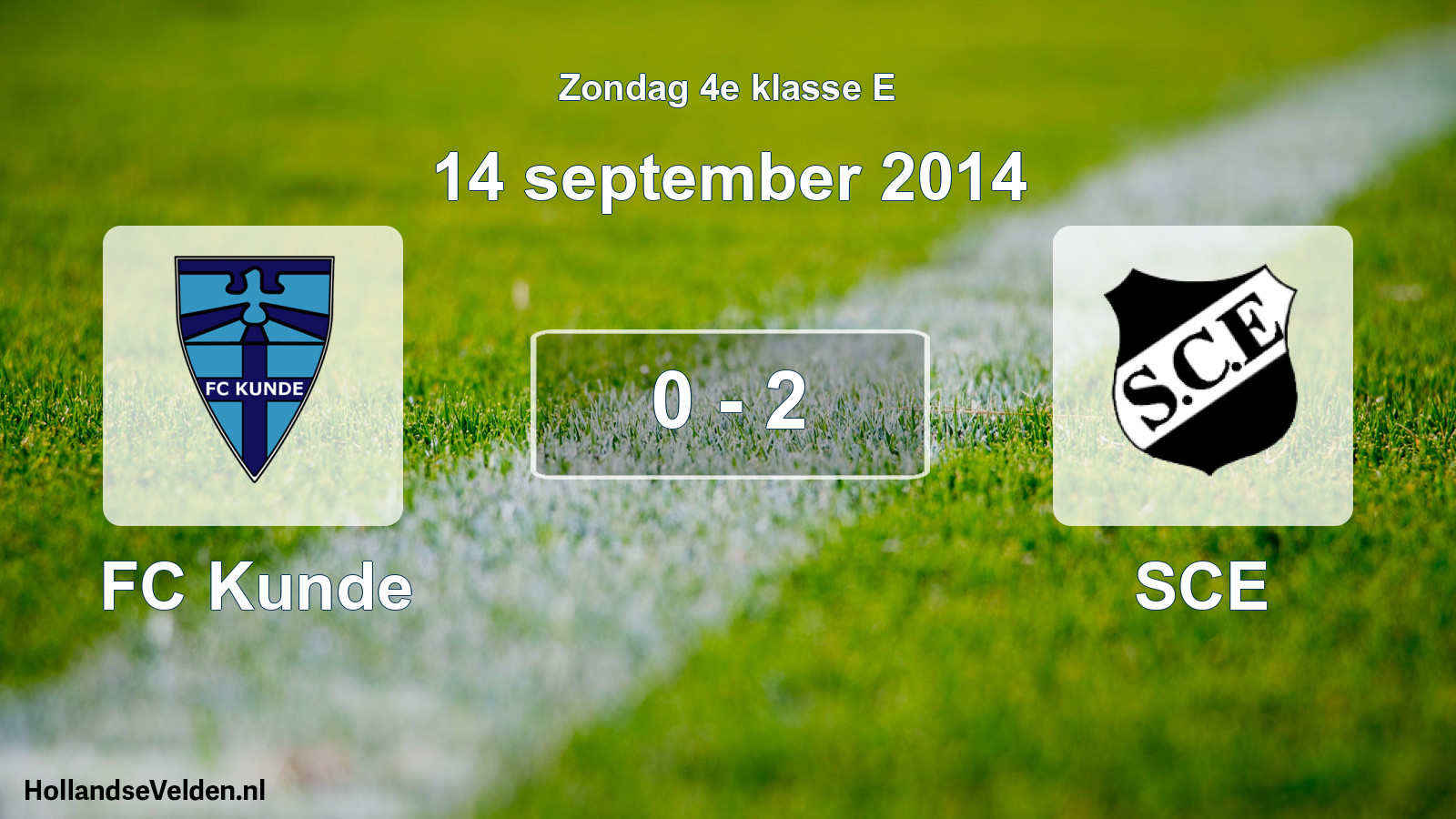 Total number of matches played: FC Kunde - SCE 0 - 2 (14 September 2014)
