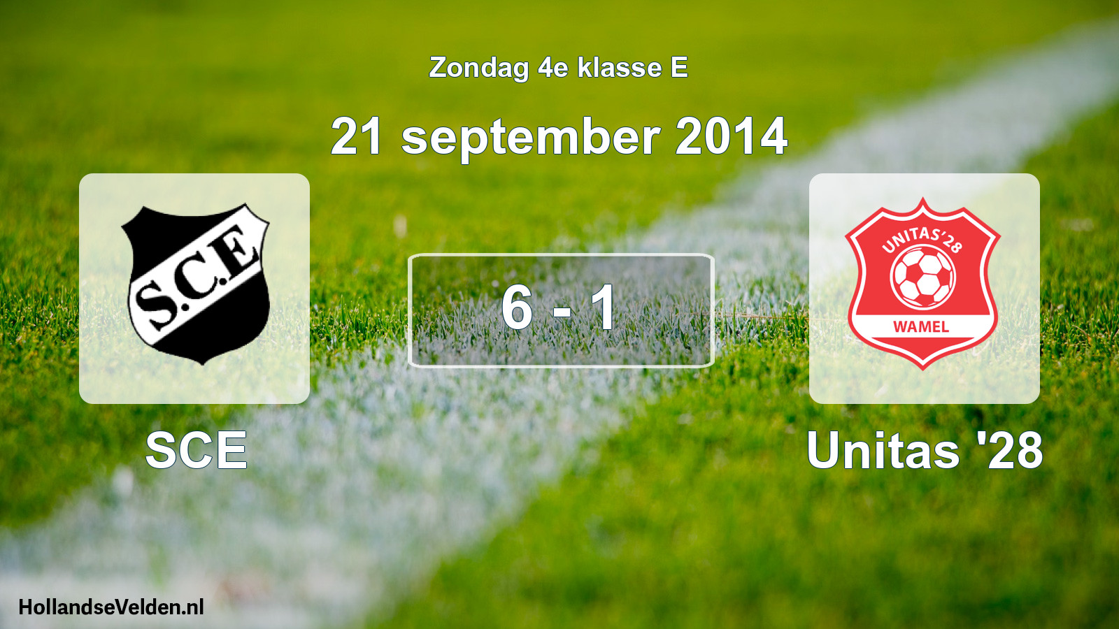 Total number of matches played: SCE - Unitas '28 6 - 1 (21 September 2014)