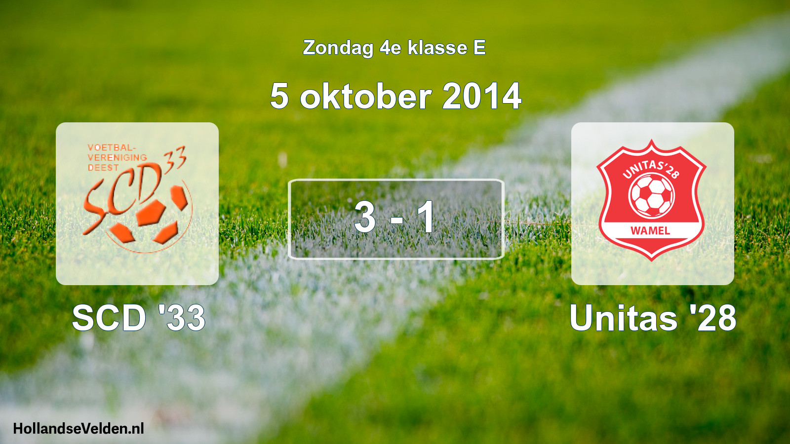 Total number of matches played: SCD '33 - Unitas '28 3 - 1 (5 October 2014)