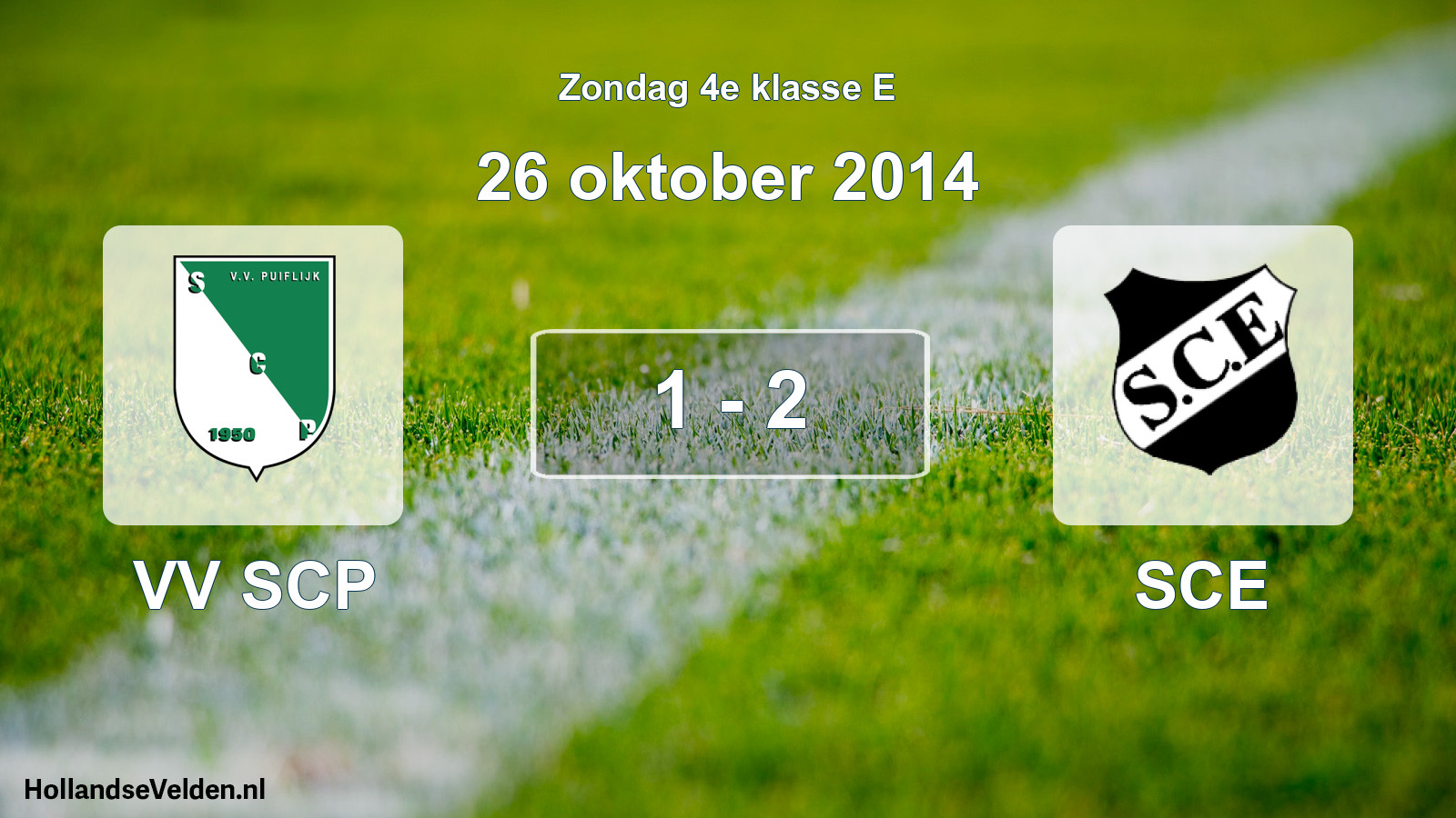 Total number of matches played: VV SCP - SCE 1 - 2 (26 October 2014)