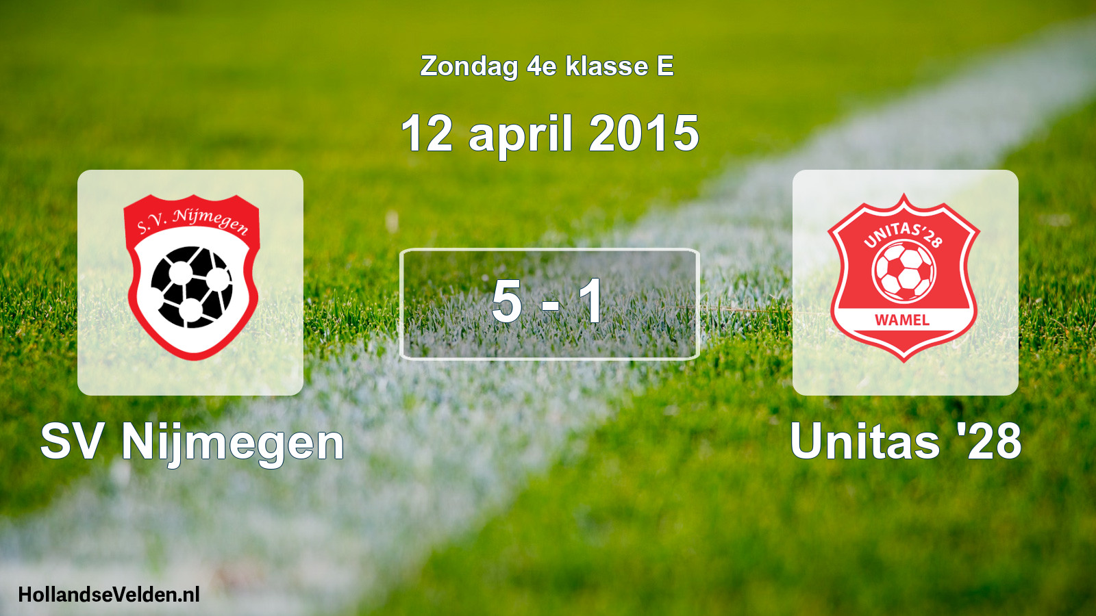 Total number of matches played: SV Nijmegen - Unitas '28 5 - 1 (12 April 2015)