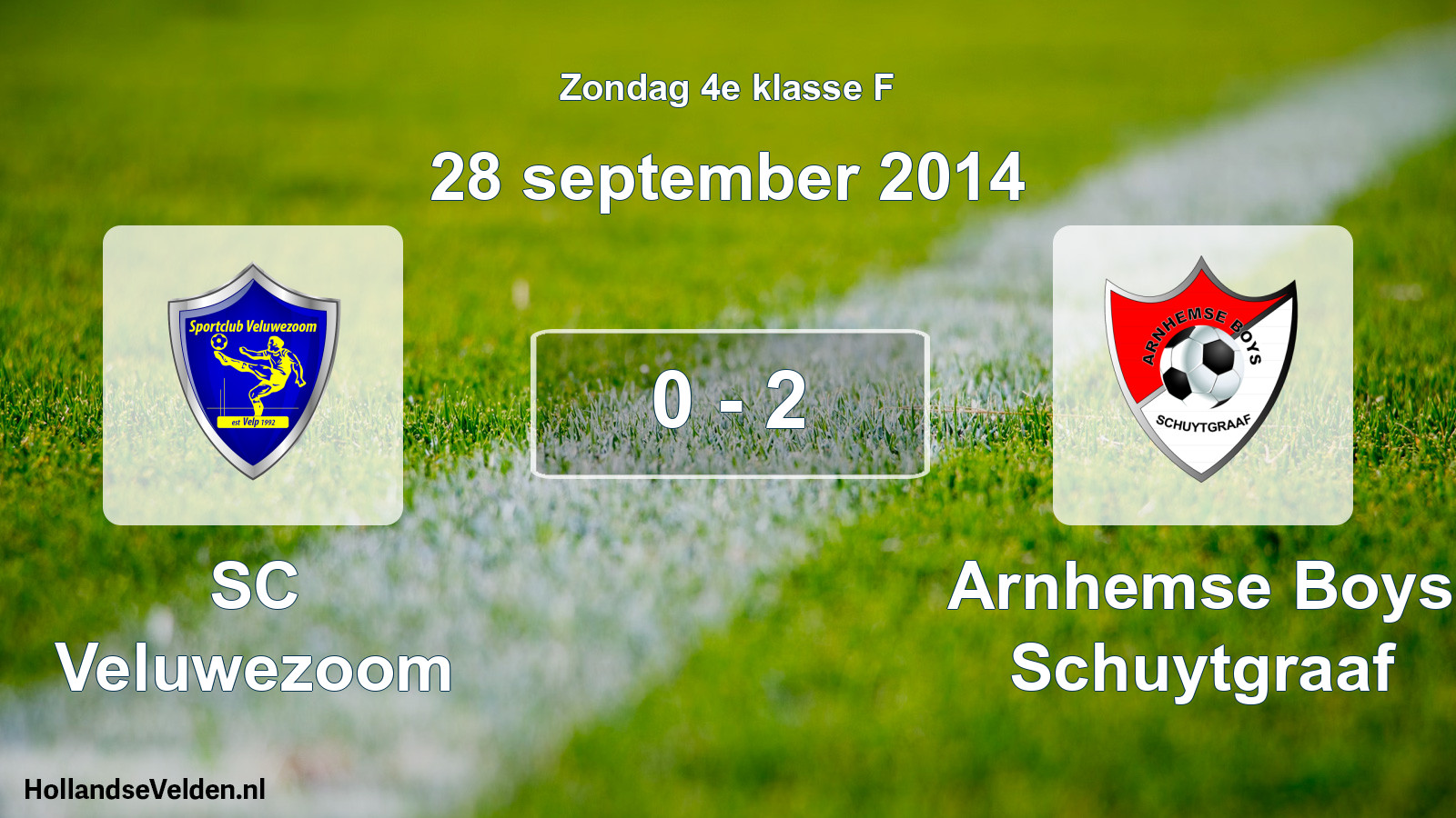 Total number of matches played: SC Veluwezoom - Arnhemse Boys Schuytgraaf 0 - 2 (28 September 2014)