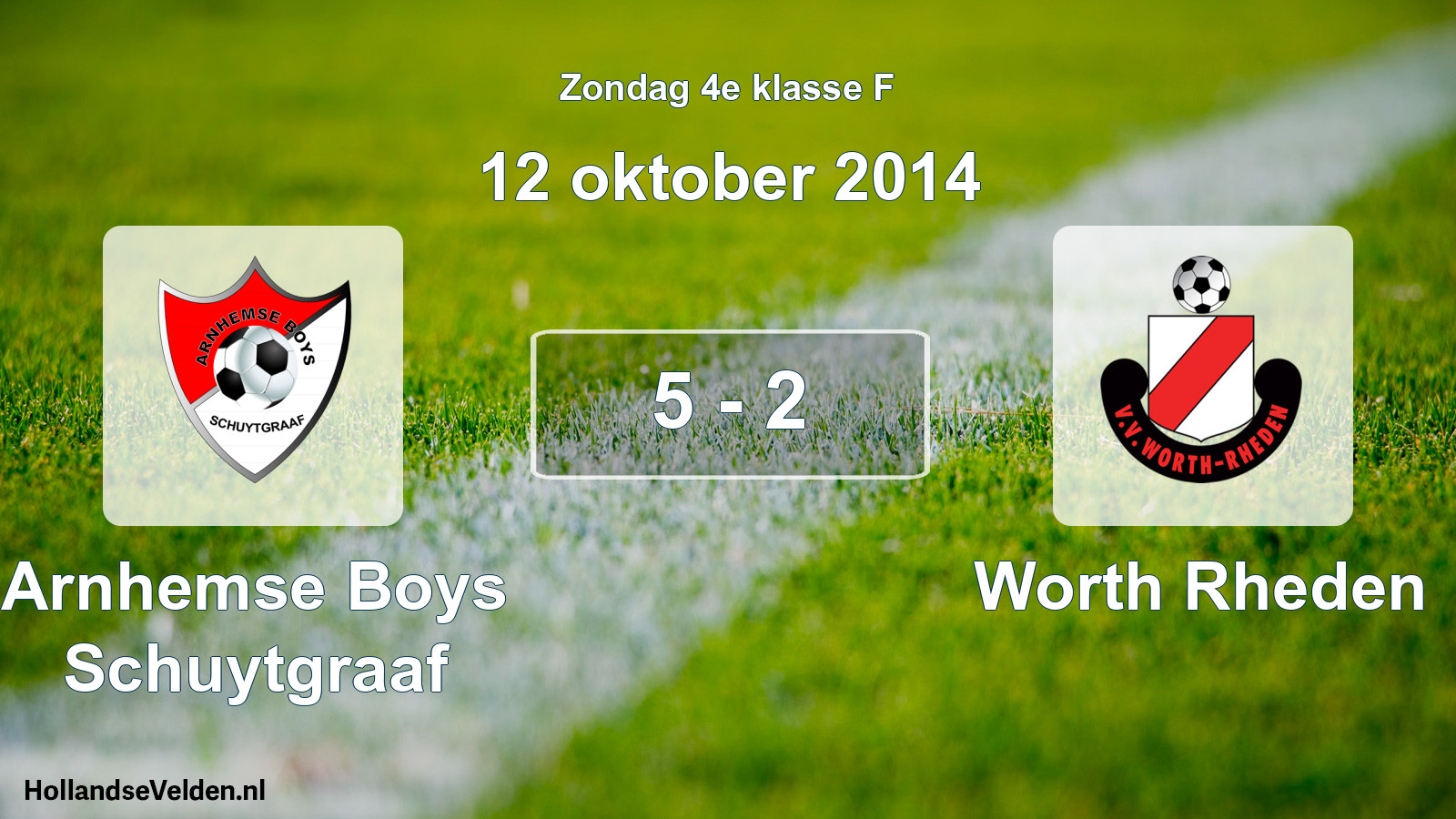 Total number of matches played: Arnhemse Boys Schuytgraaf - Worth Rheden 5 - 2 (12 October 2014)