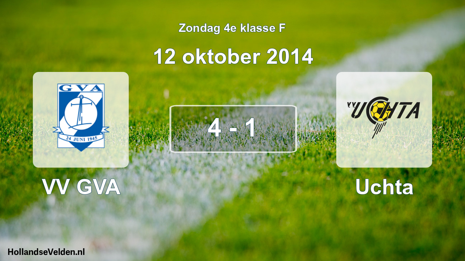 Total number of matches played: VV GVA - Uchta 4 - 1 (12 October 2014)