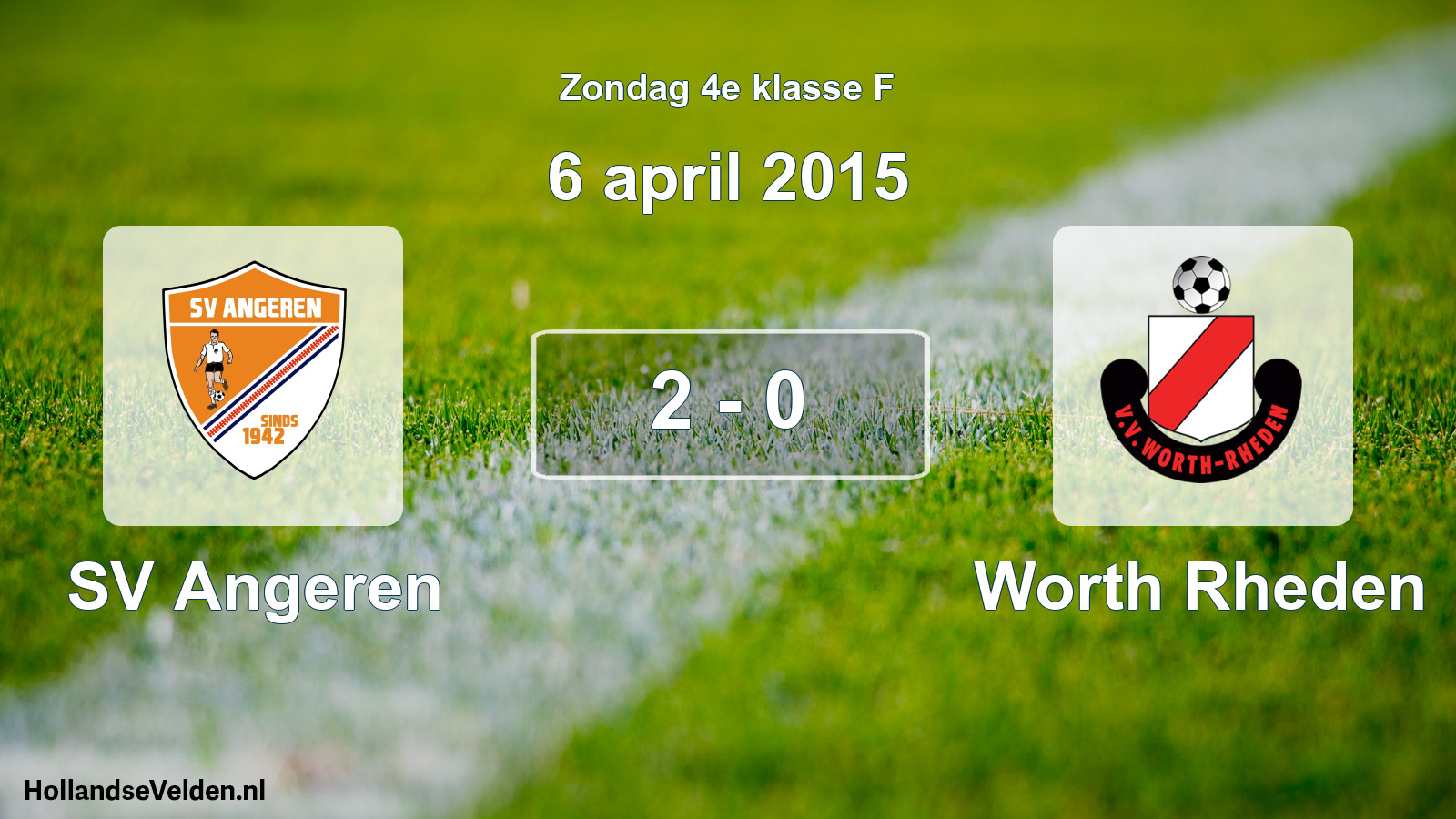 Total number of matches played: SV Angeren - Worth Rheden 2 - 0 (6 April 2015)