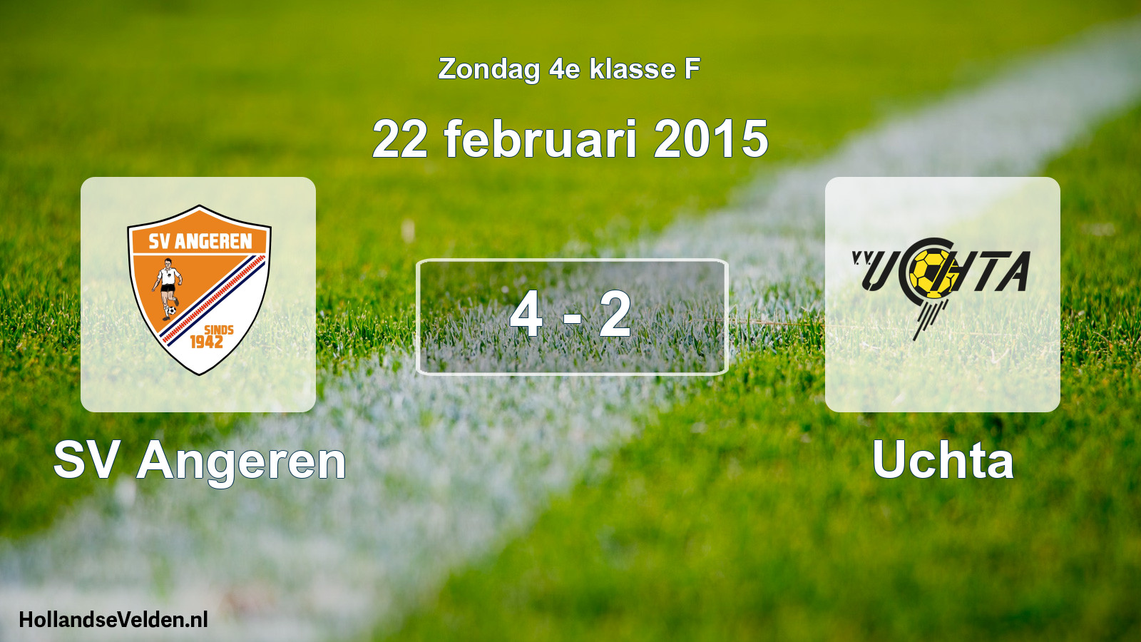 Total number of matches played: SV Angeren - Uchta 4 - 2 (22 February 2015)