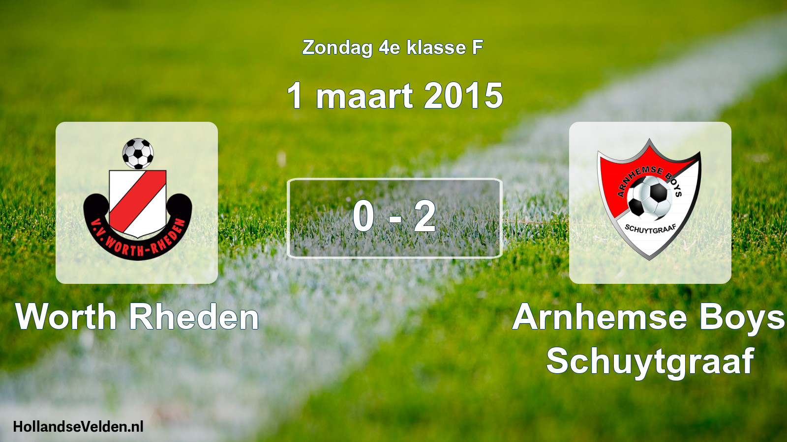 Total number of matches played: Worth Rheden - Arnhemse Boys Schuytgraaf 0 - 2 (1 March 2015)