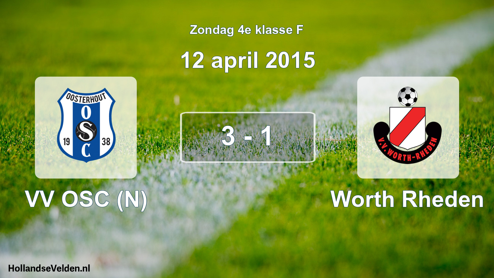 Total number of matches played: VV OSC (N) - Worth Rheden 3 - 1 (12 April 2015)