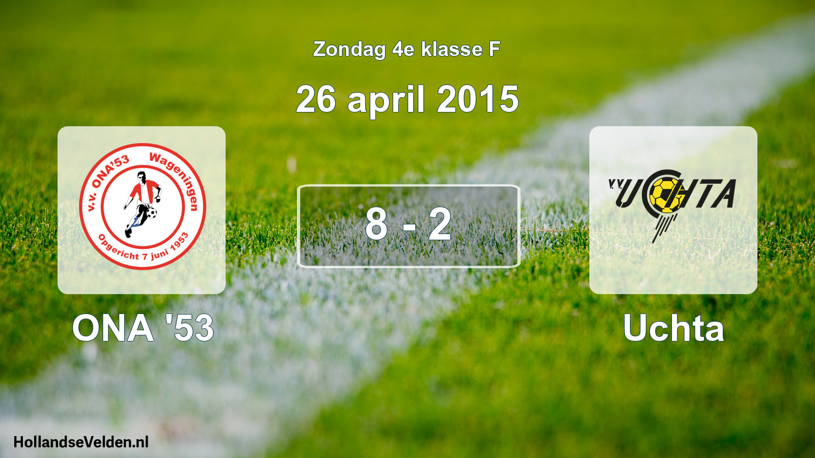 Total number of matches played: ONA '53 - Uchta 8 - 2 (26 April 2015)
