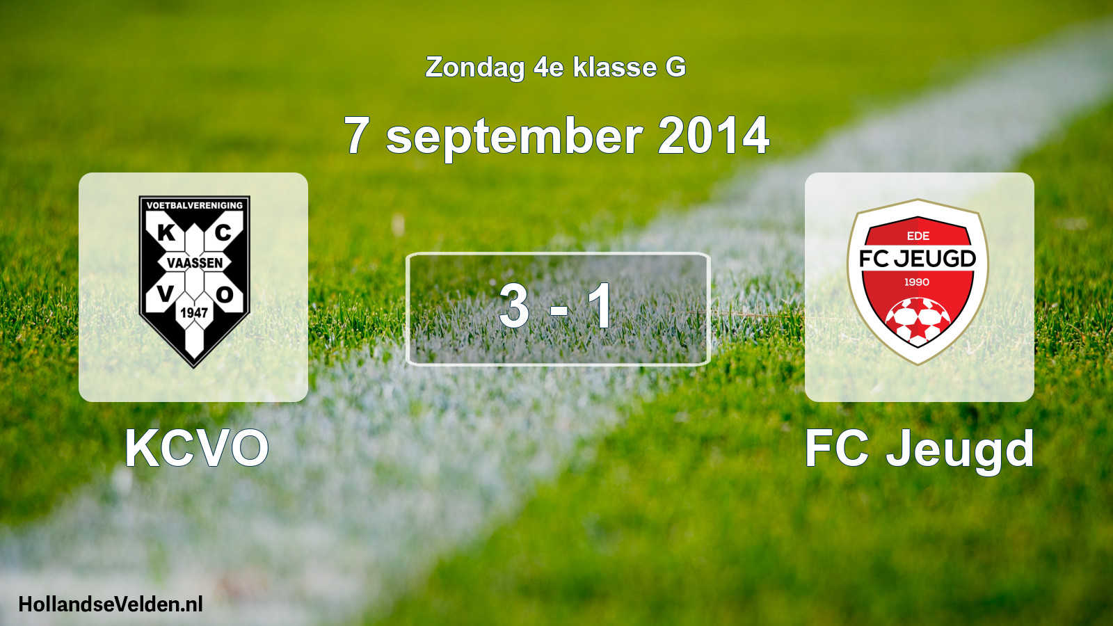 Total number of matches played: KCVO - FC Jeugd 3 - 1 (7 September 2014)