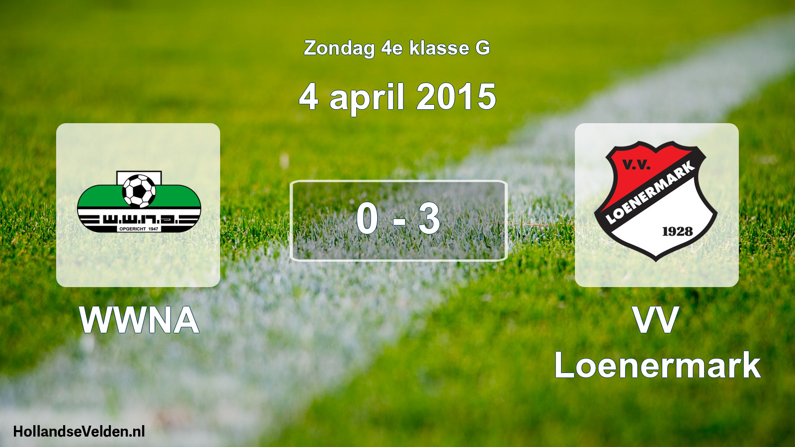 Total number of matches played: WWNA - VV Loenermark 0 - 3 (4 April 2015)