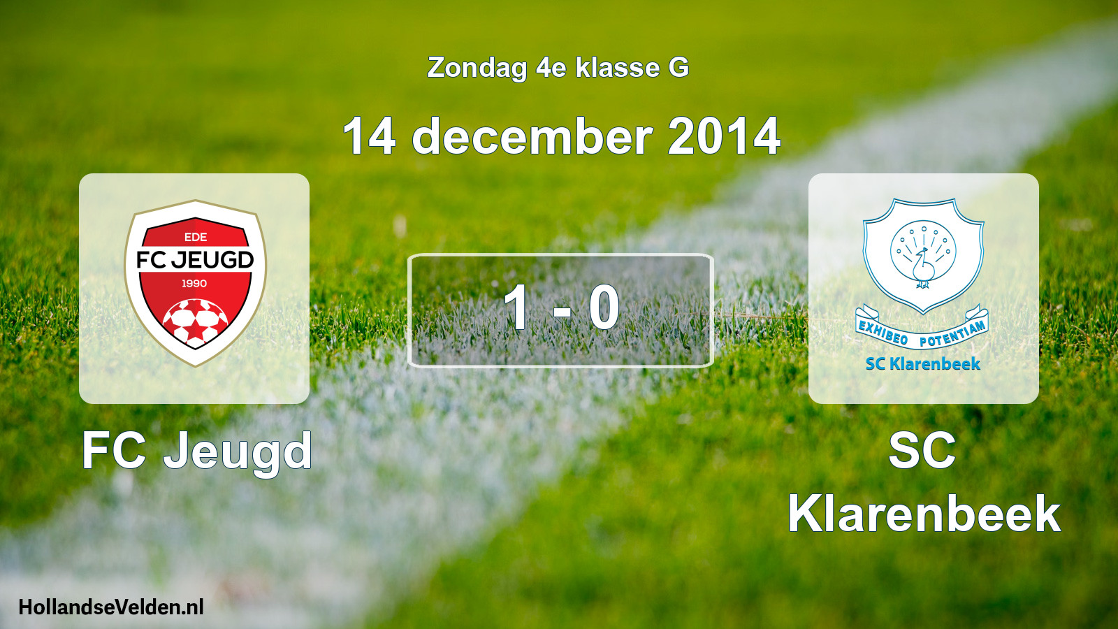Total number of matches played: FC Jeugd - SC Klarenbeek 1 - 0 (14 December 2014)