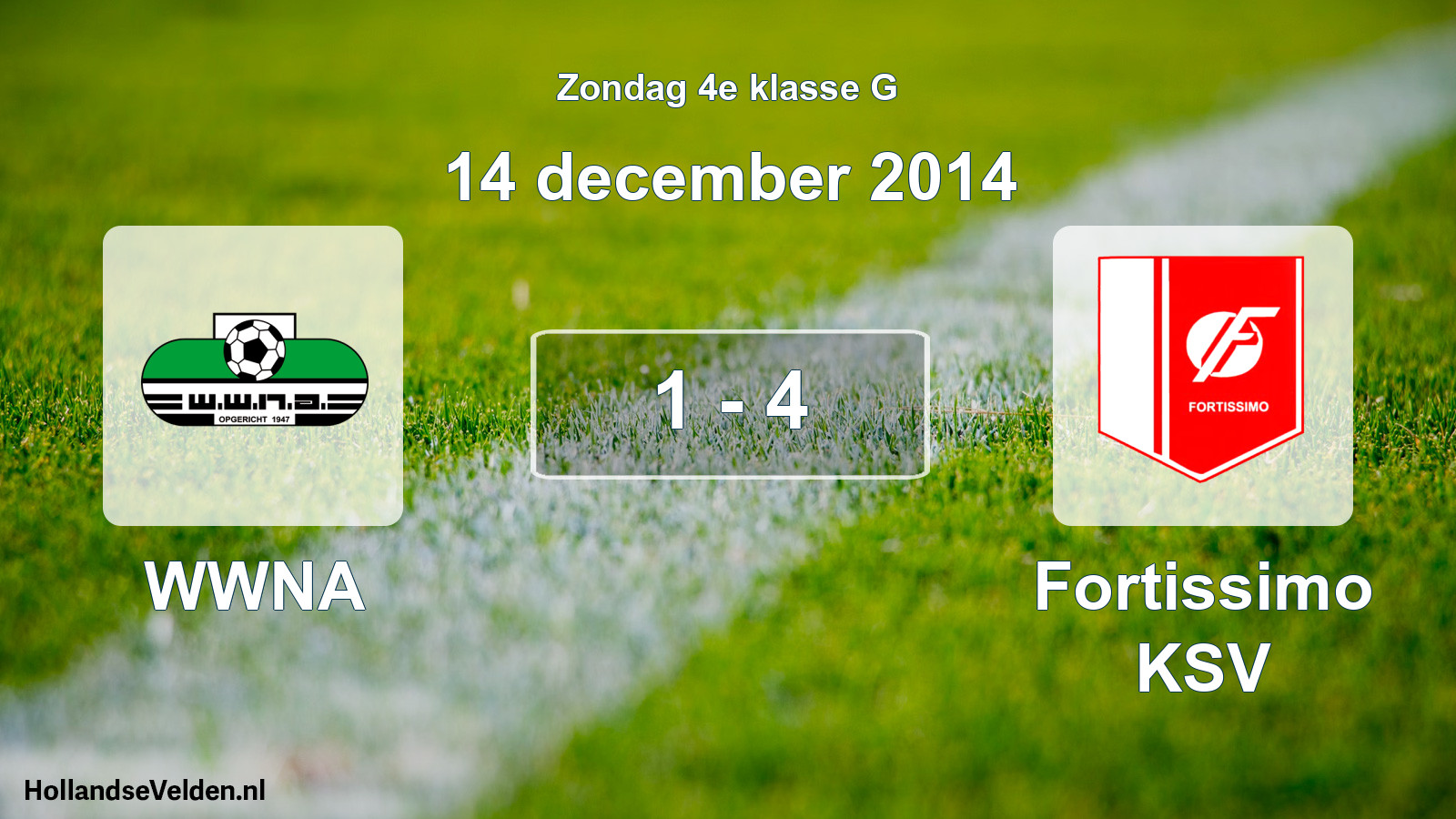 Total number of matches played: WWNA - Fortissimo KSV 1 - 4 (14 December 2014)