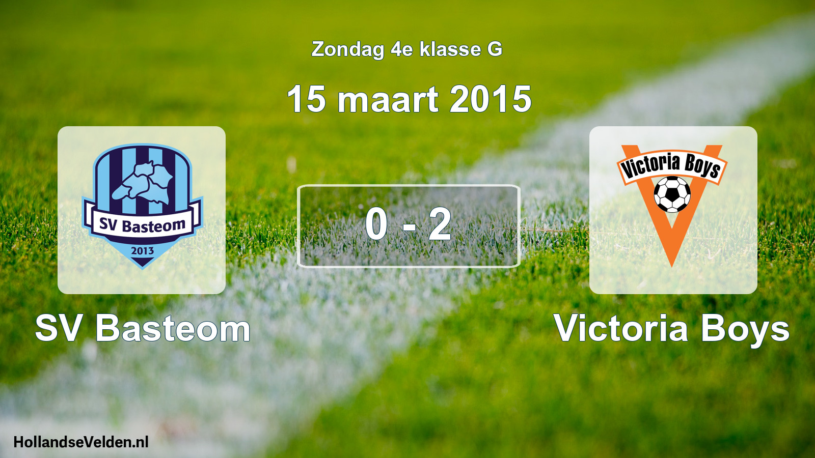 Total number of matches played: SV Basteom - Victoria Boys 0 - 2 (15 March 2015)