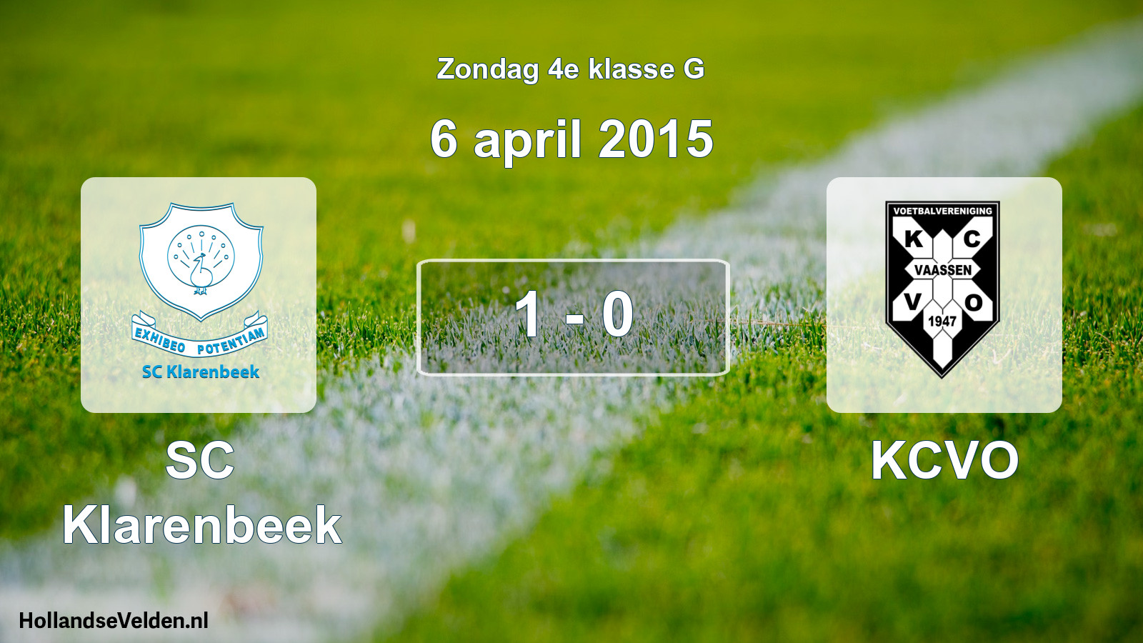 Total number of matches played: SC Klarenbeek - KCVO 1 - 0 (6 April 2015)
