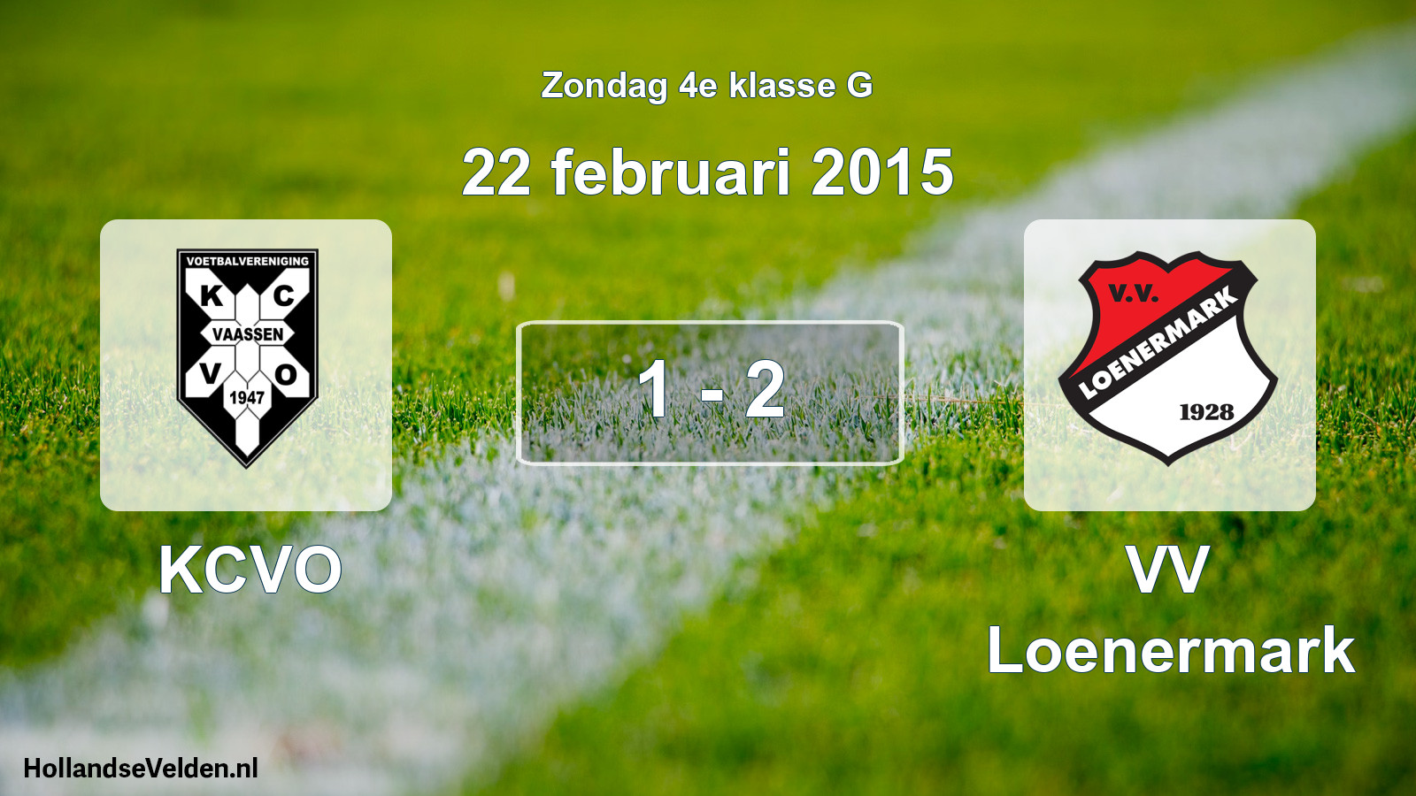 Total number of matches played: KCVO - VV Loenermark 1 - 2 (22 February 2015)