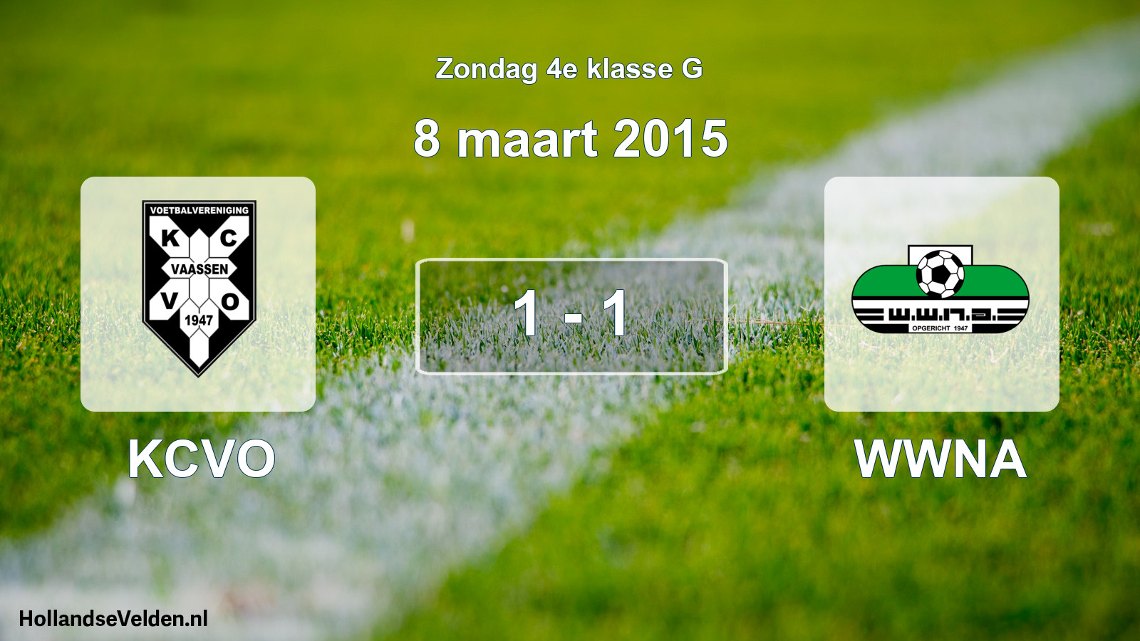 Total number of matches played: KCVO - WWNA 1 - 1 (8 March 2015)