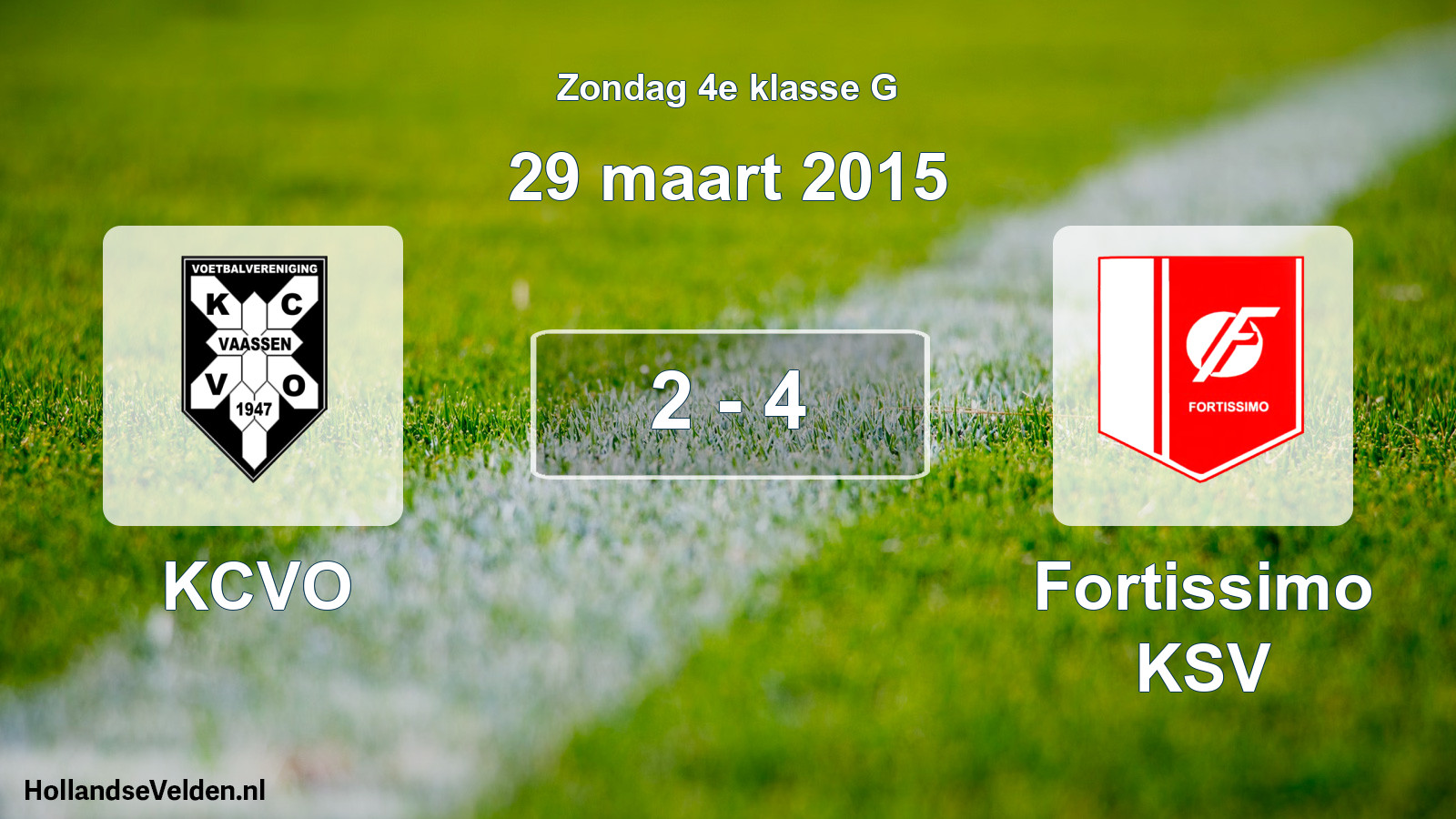 Total number of matches played: KCVO - Fortissimo KSV 2 - 4 (29 March 2015)