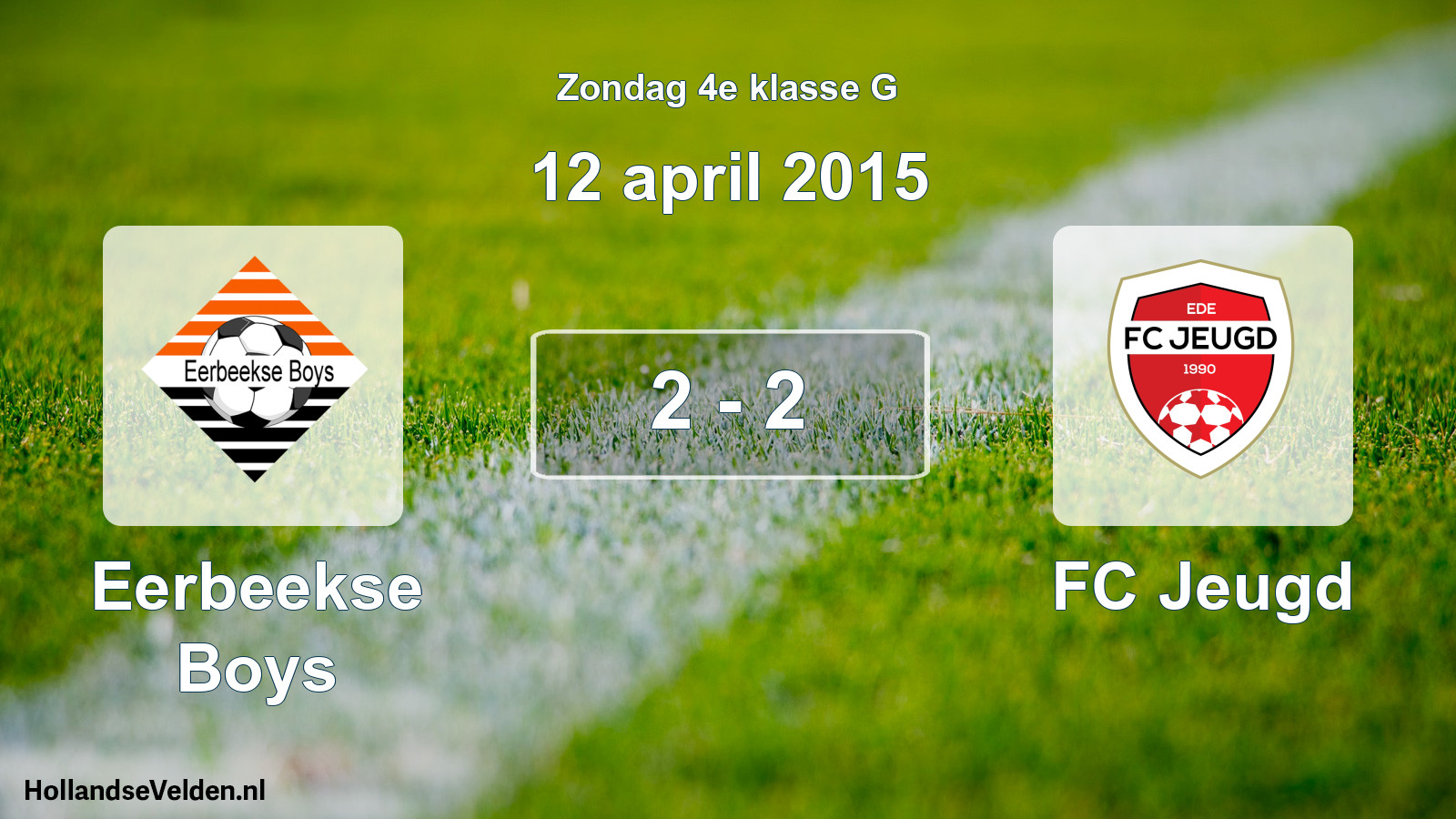 Total number of matches played: Eerbeekse Boys - FC Jeugd 2 - 2 (12 April 2015)